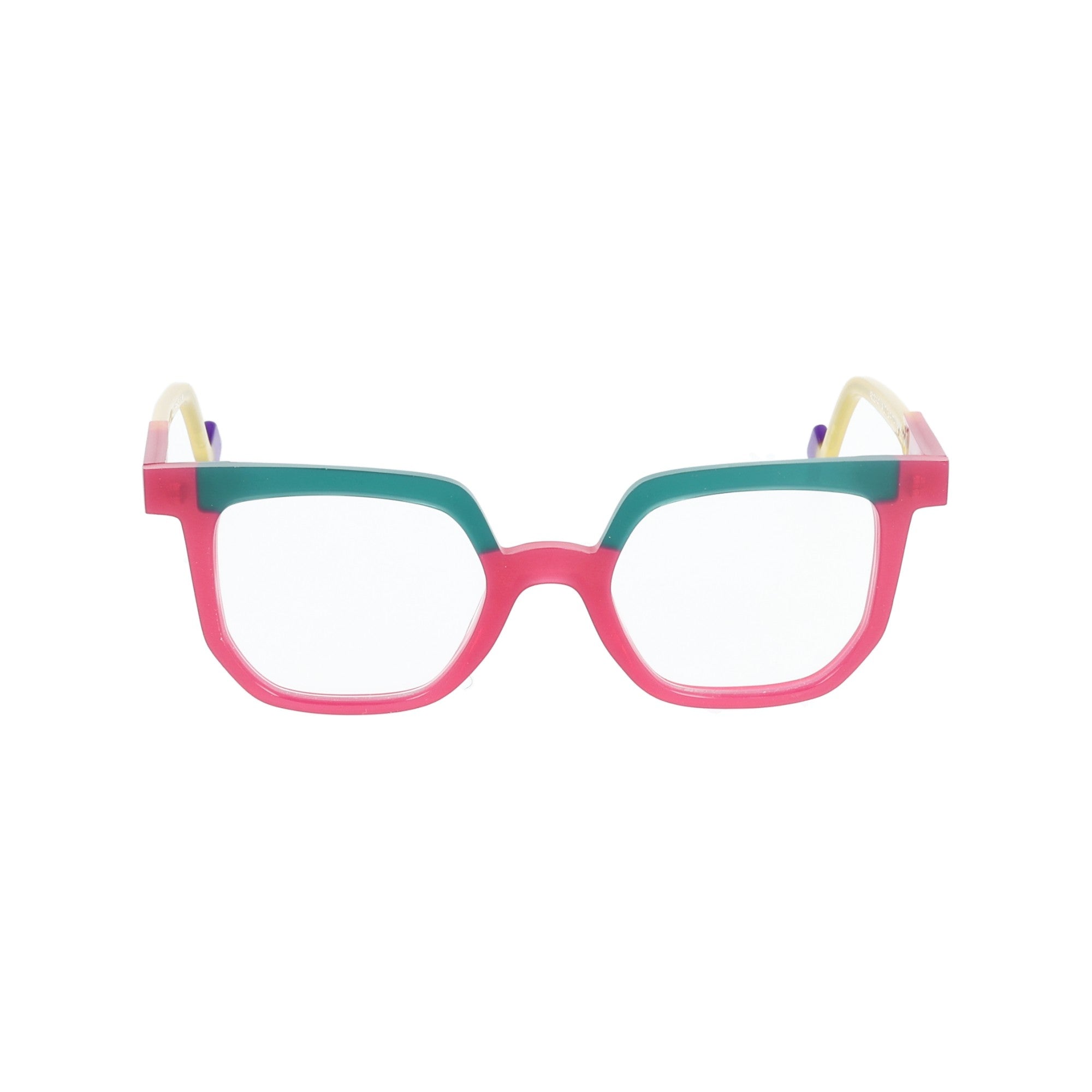 Anne & Valentin | Logarithm 23C Verde Giallo occhiale da vista donna acetato Fucsia