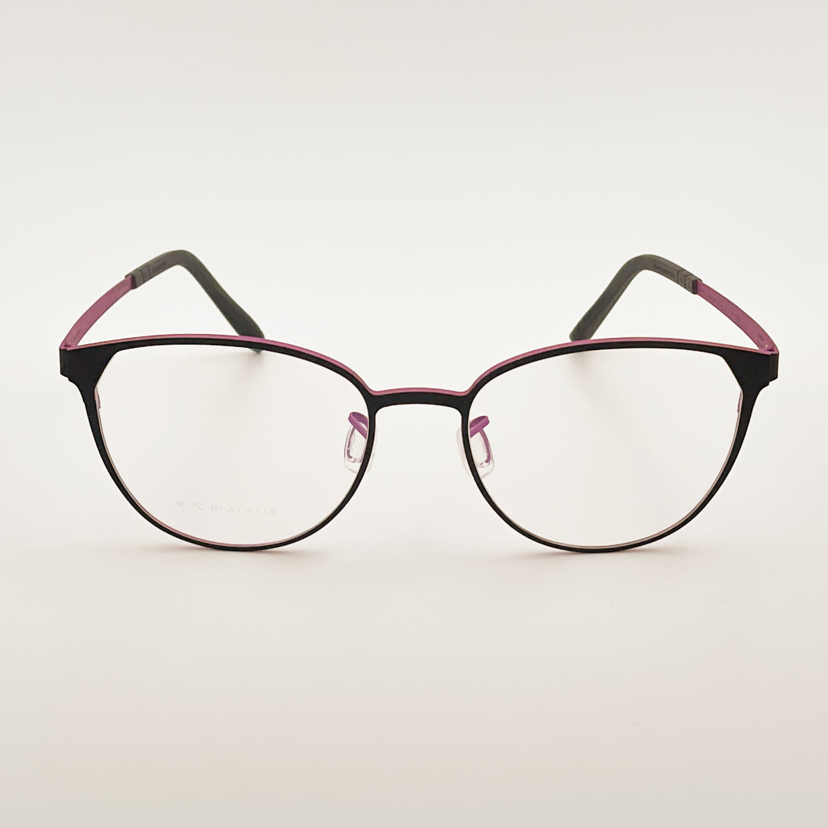 Blackfin Melrose occhiali da vista da donna design sinuoso e femminile grigio satinato fucsia