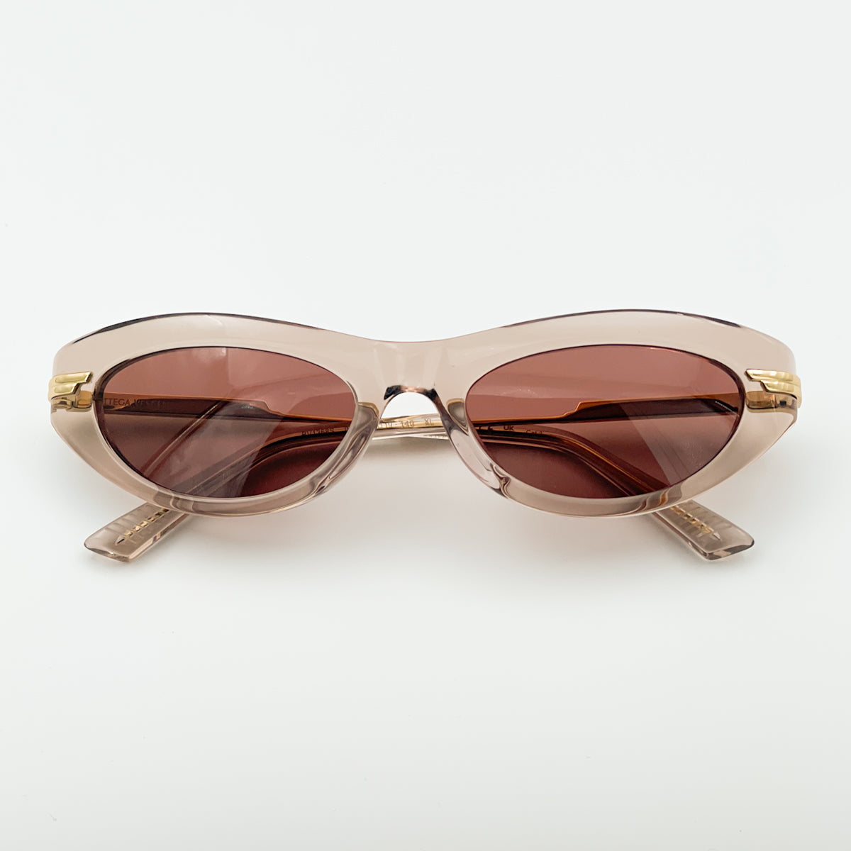 Bottega Veneta BV1368S, occhiali da sole da donna rosa trasparente