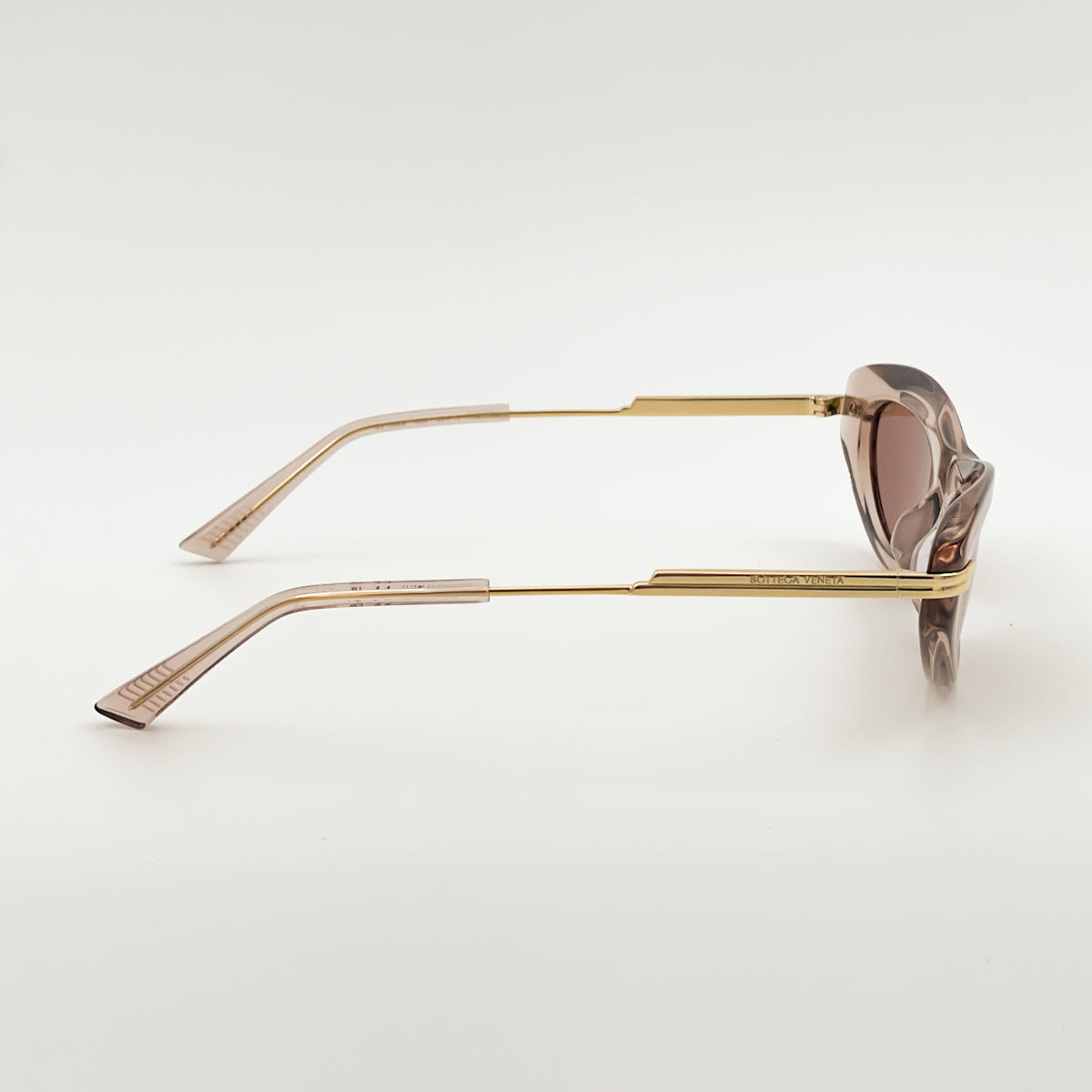 Bottega Veneta BV1368S, occhiali da sole da donna rosa trasparente