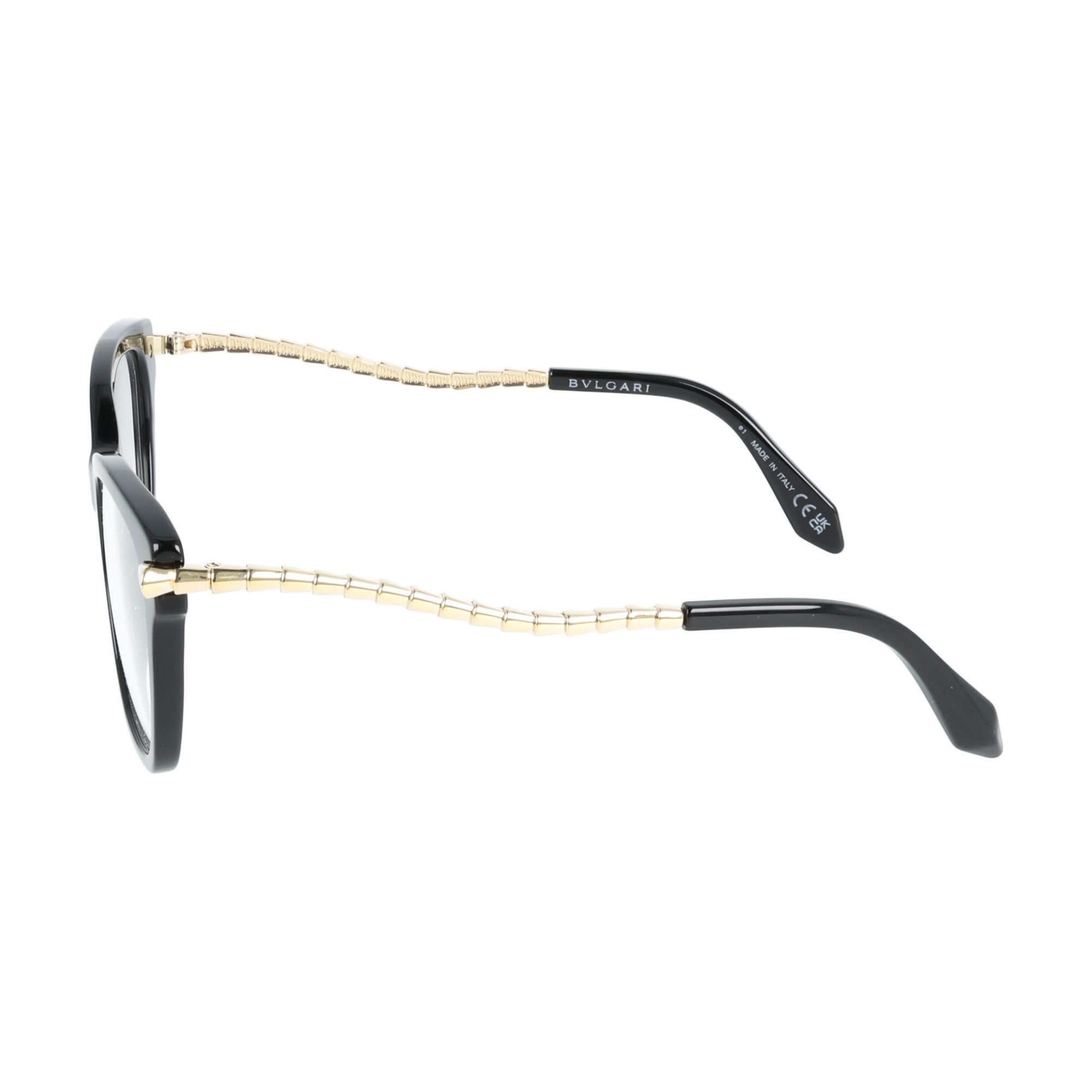 Bulgari | Serpenti, BV50071I 001 occhiali da donna, cat-eye, Oro & Nero