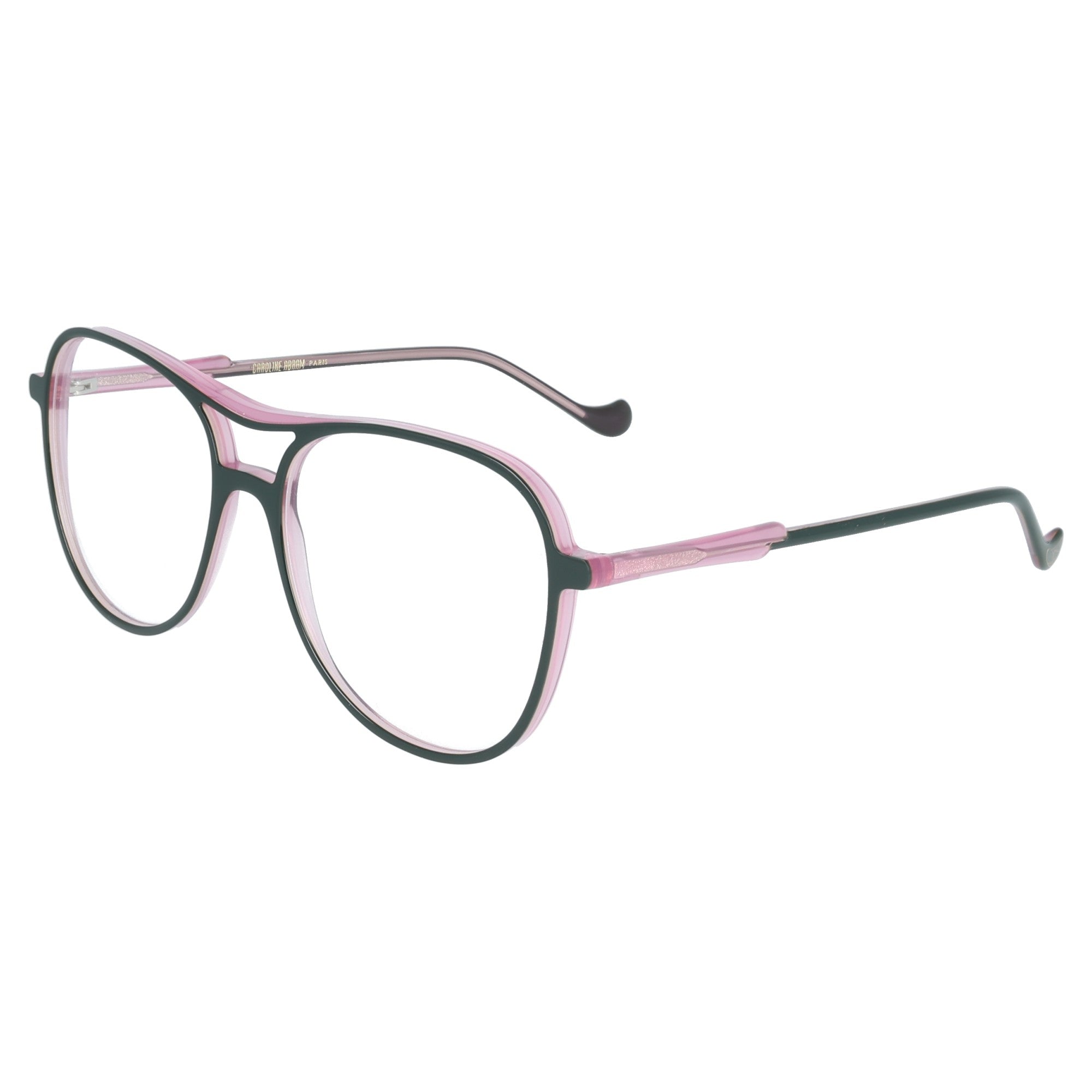 Caroline Abram | Nafi Tartarugato marrone Verde & Rosa aviator occhiali da vista donna