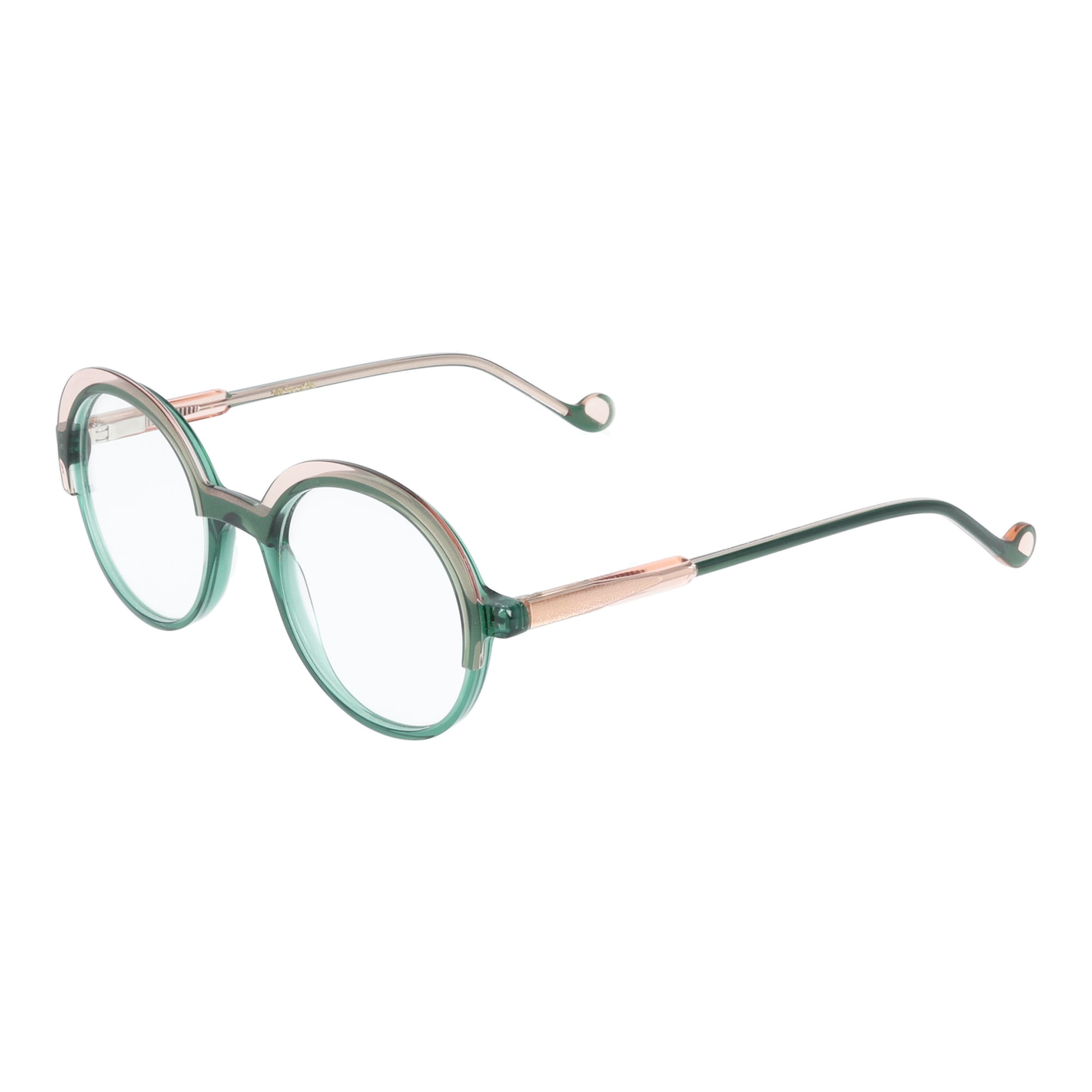 Caroline Abram, Tête à Lunettes | Mini Emy occhiali da vista bambina Verde e Cipria