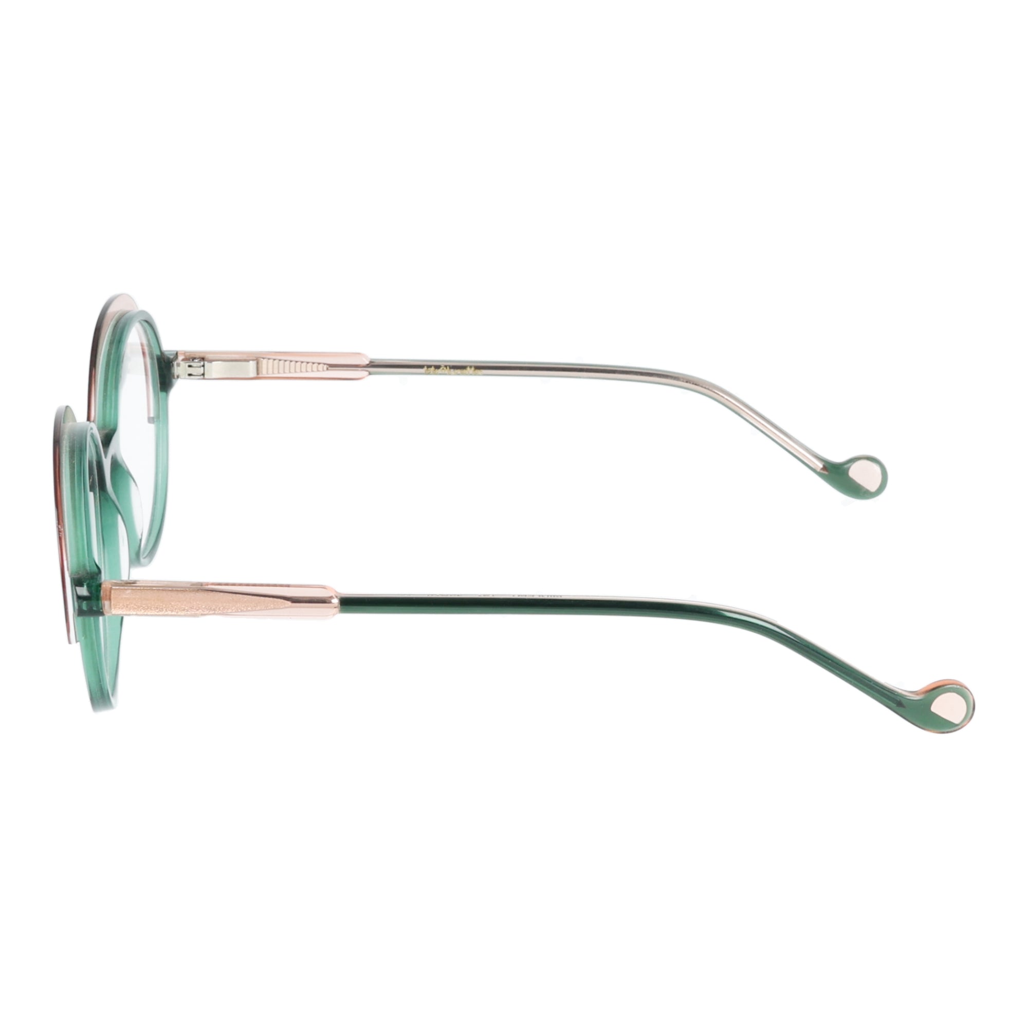 Caroline Abram, Tête à Lunettes | Mini Emy occhiali da vista bambina Verde e Cipria