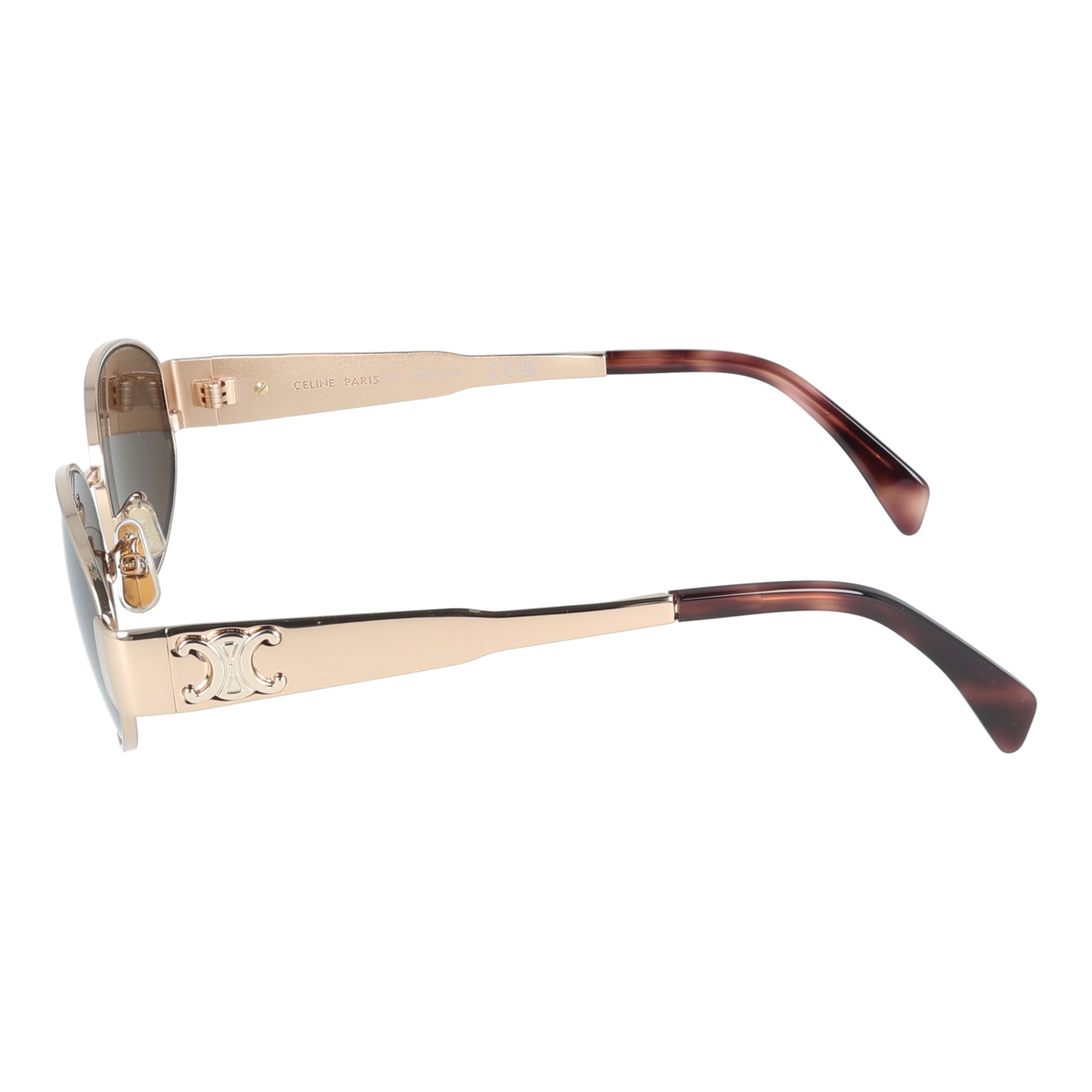 Celine | CL40235U 28E occhiali da sole donna Oro lenti marrone foto laterale