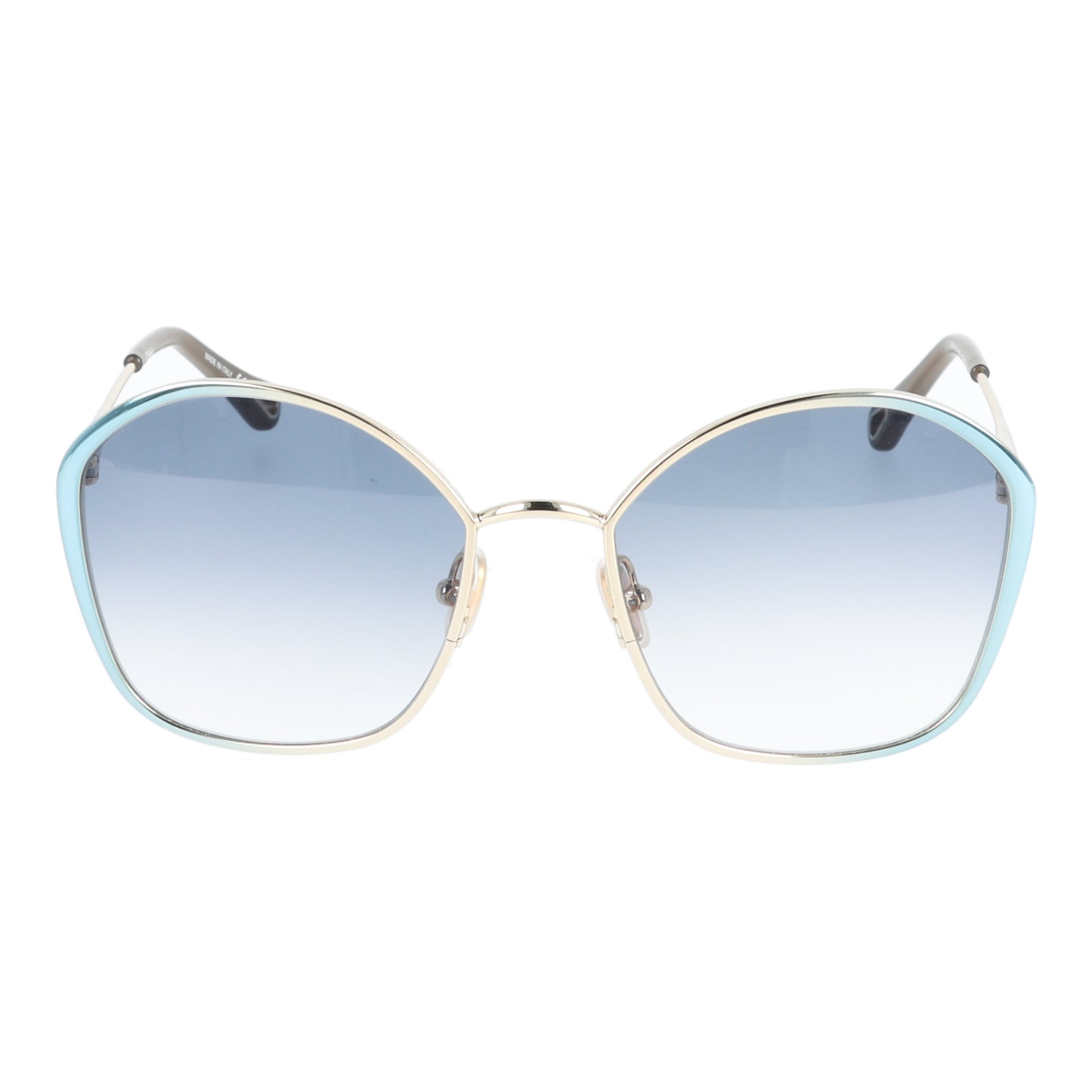 Chloè | CH0017O occhiali Oro e blu in Metallo con lenti azzurro sfumato