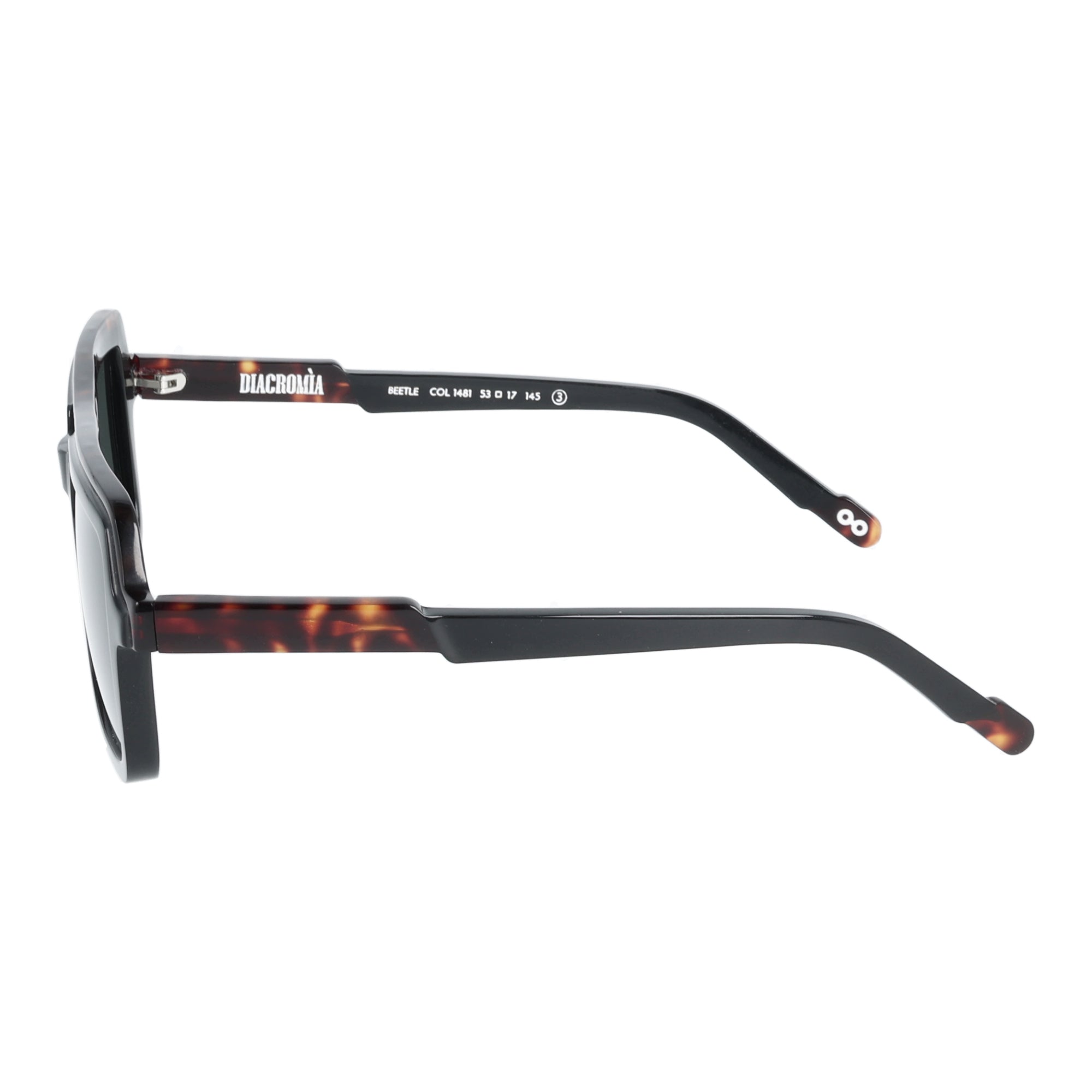 Essedue | Beetle - Tartarugato caldo lenti scure occhiali da sole unisex