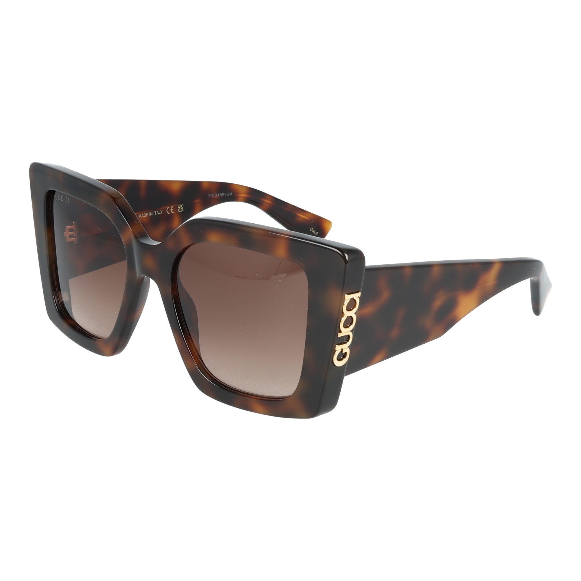 Gucci | GG2039S 002 occhiali donna sole squadrata oversize Tartarugato caldo