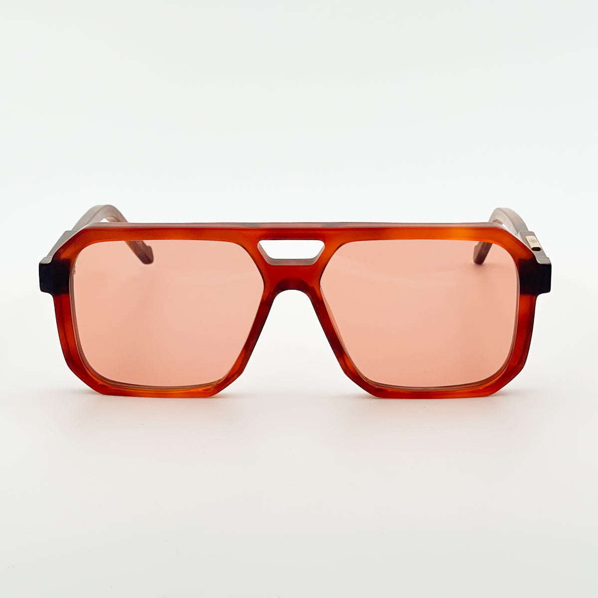 Jplus Dylan | Havana / Marrone / Trasparente occhiali da sole da uomo rettangolari