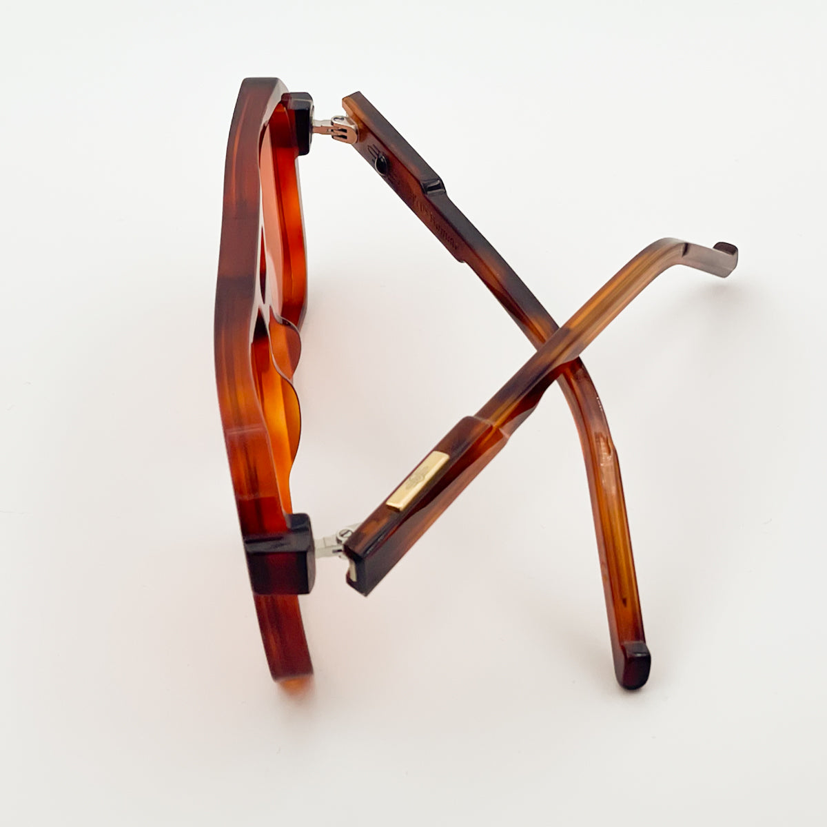 Jplus Dylan | Havana / Marrone / Trasparente occhiali da sole da uomo rettangolari