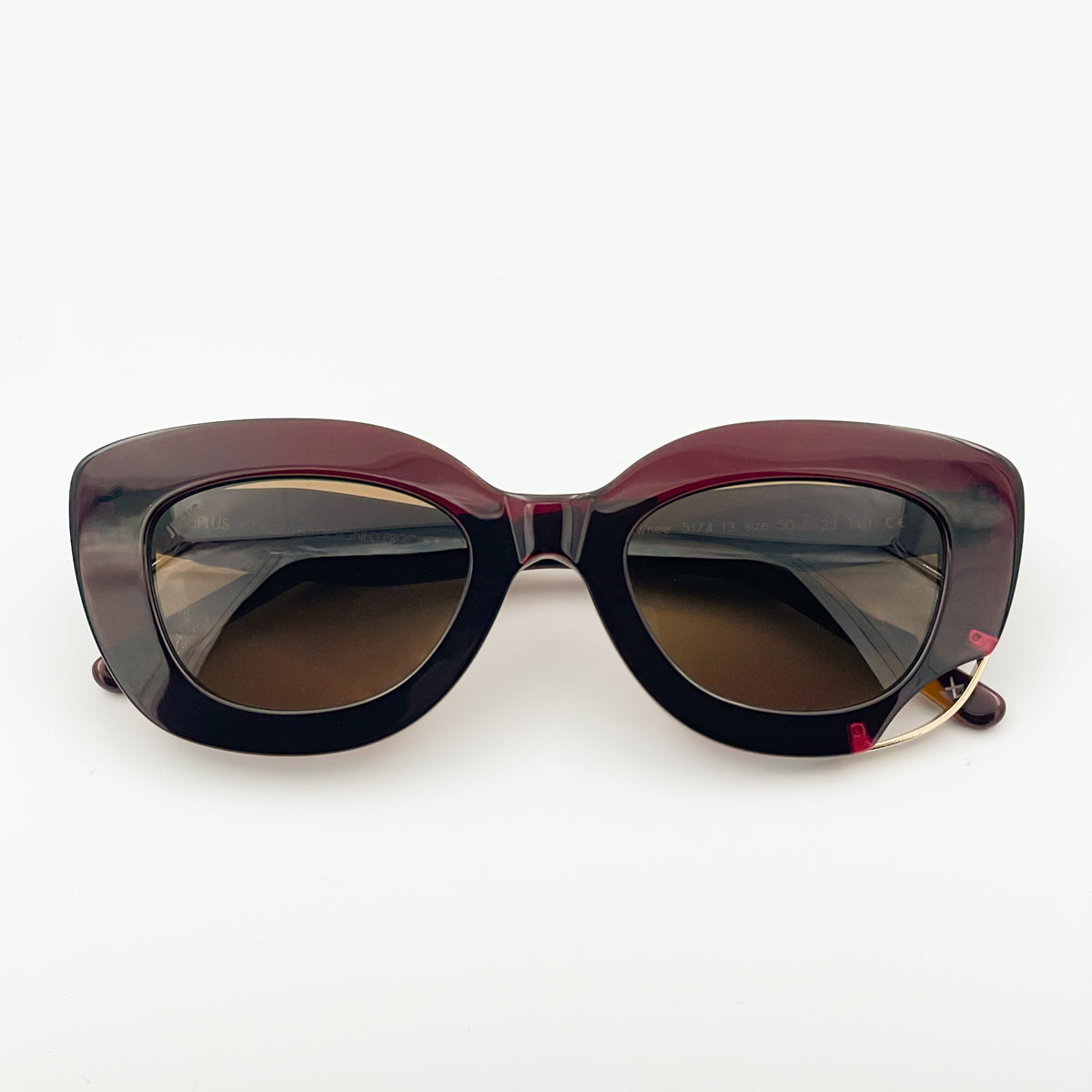 Jplus Shawnee Bordeaux occhiali da sole da donna cateye