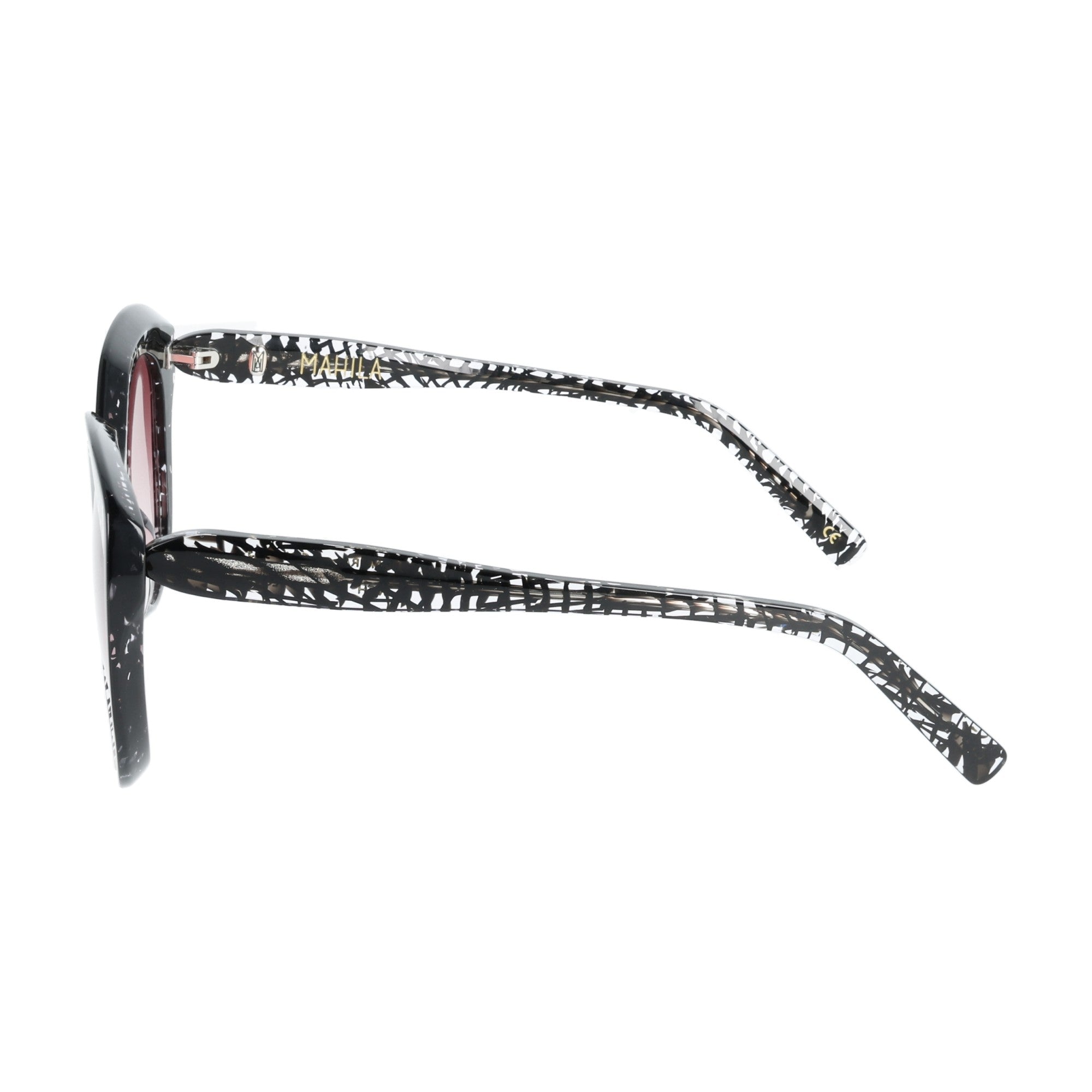 Mahila | Samira Nero Bianco occhiale da sole da donna cateye