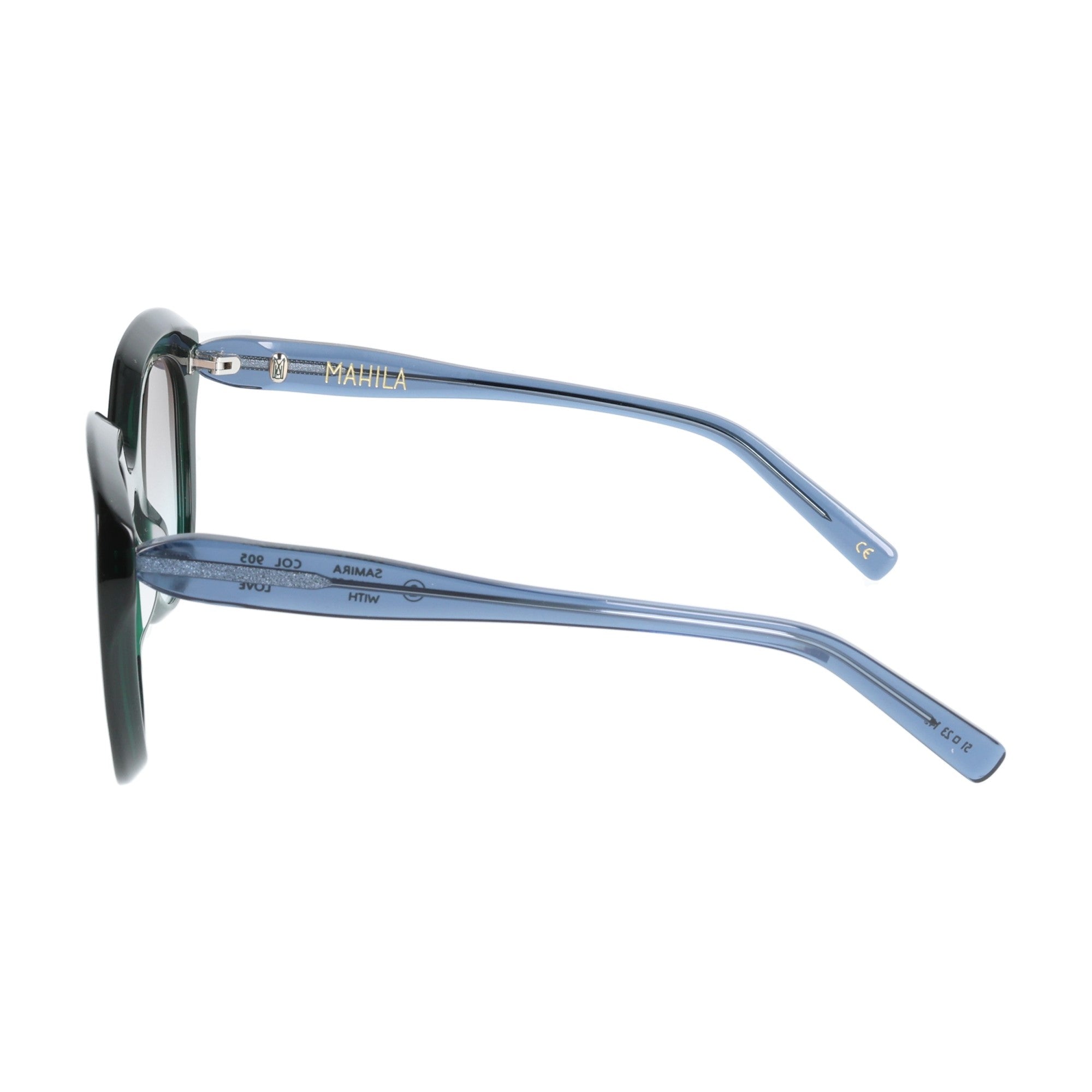 Mahila | Samira verde acqua occhiale da sole da donna cateye