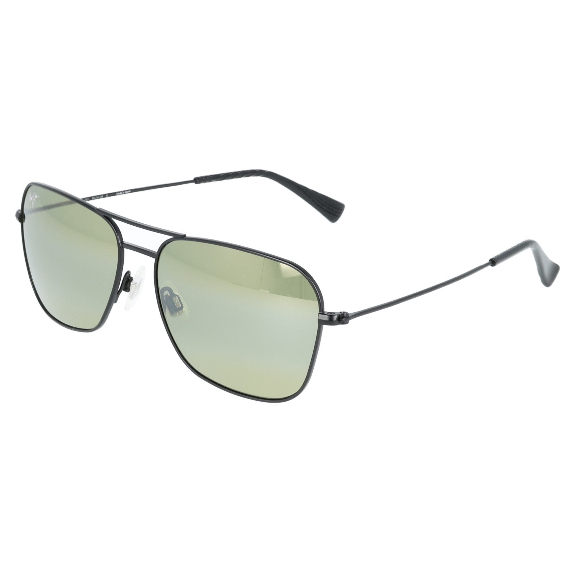 Maui Jim | MJ0675S 002 occhiai da sole da uomo Nero & Lenti Giallo-Verde