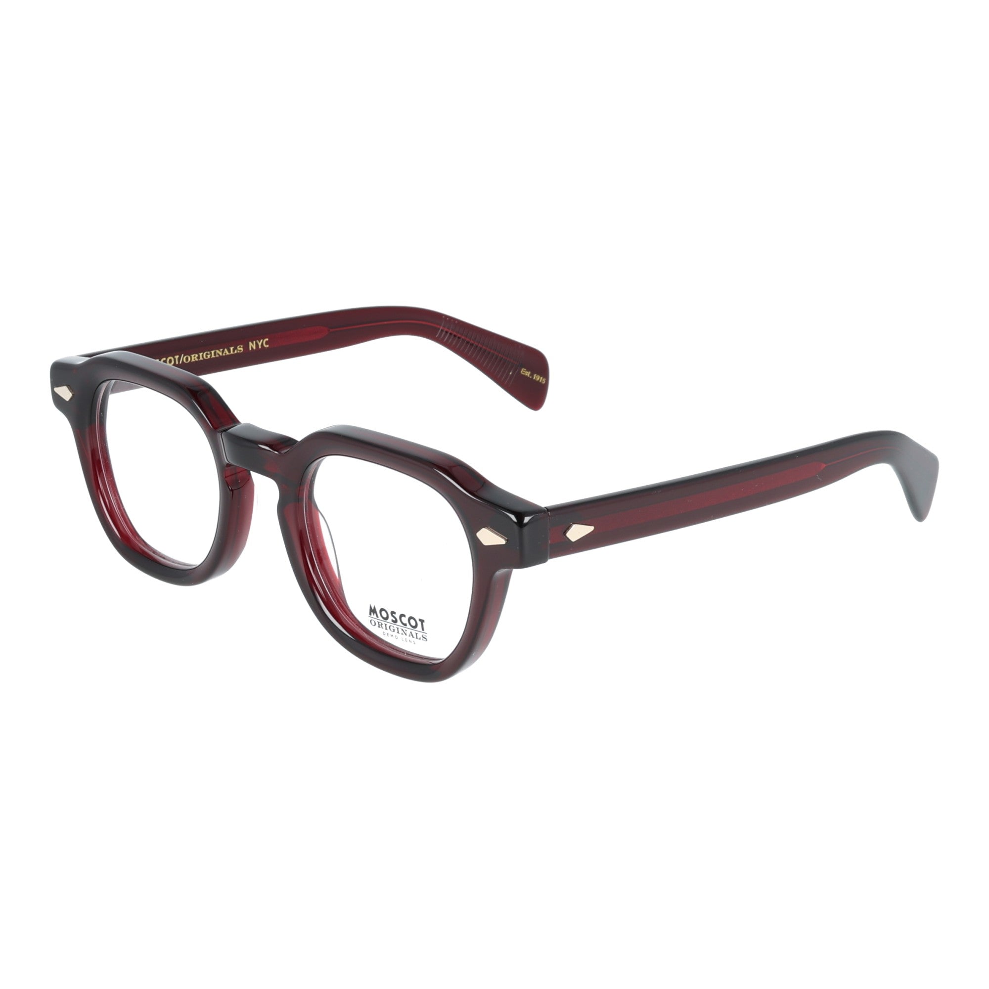 Moscot | Dolt occhiali da vista uomo Bordeaux, laterale
