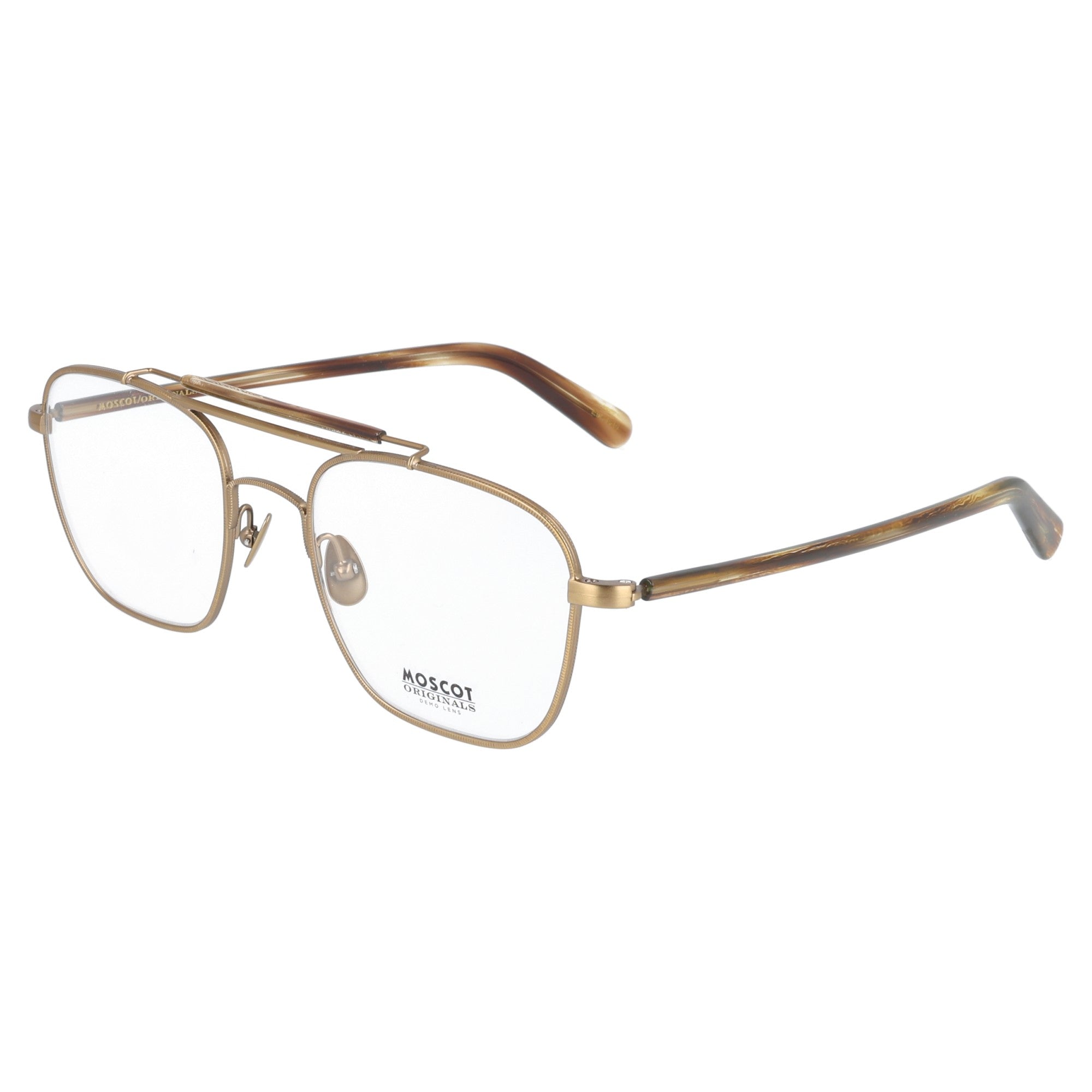 Moscot | Gafilta occhiale da vista uomo metallo Antique Gold Bamboo