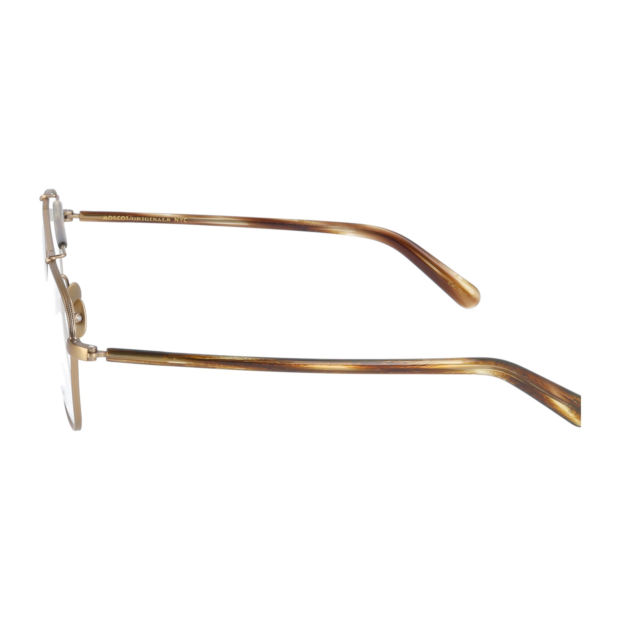 Moscot | Gafilta occhiale da vista uomo metallo Antique Gold Bamboo