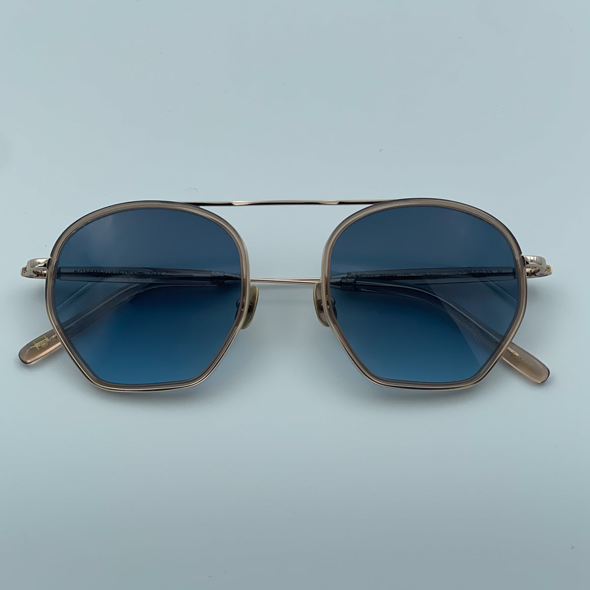 Moscot Kugel Sun occhiali da sole unisex metallo dorato satinato color cinnamon