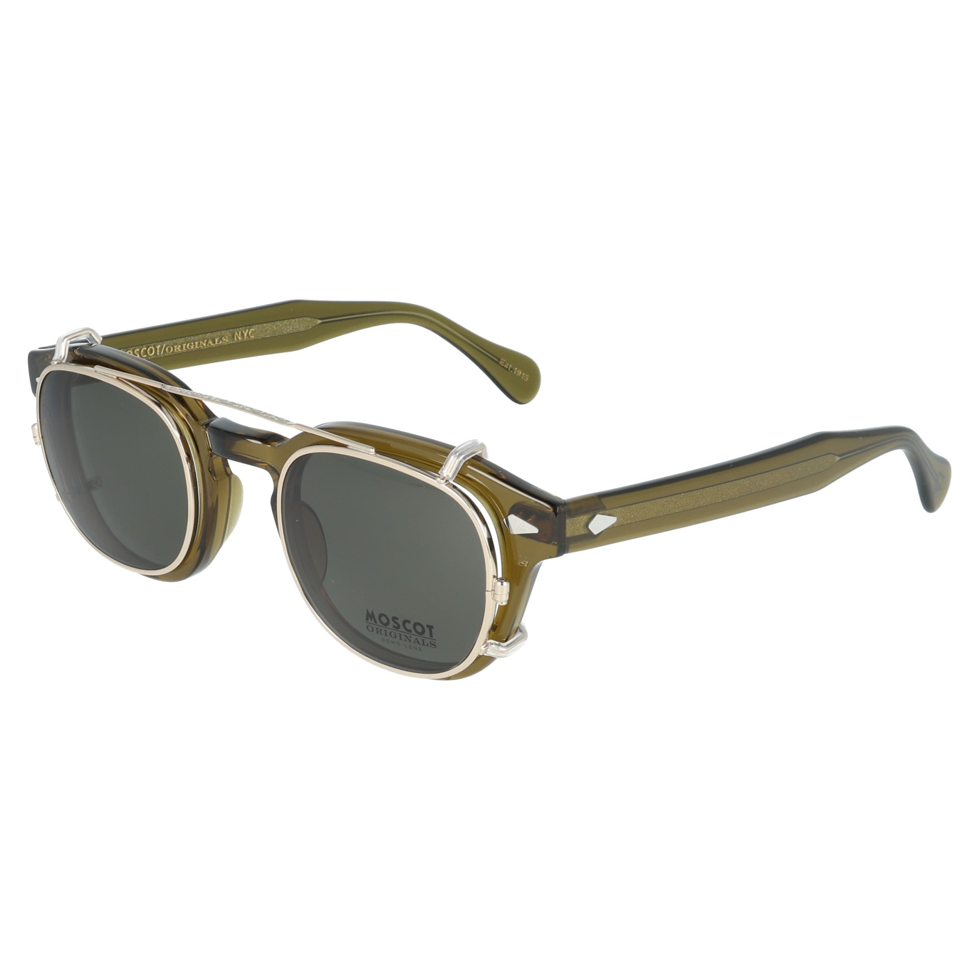 Moscot | Lemtosh Cliptosh occhiale da sole uomo Olive Brown