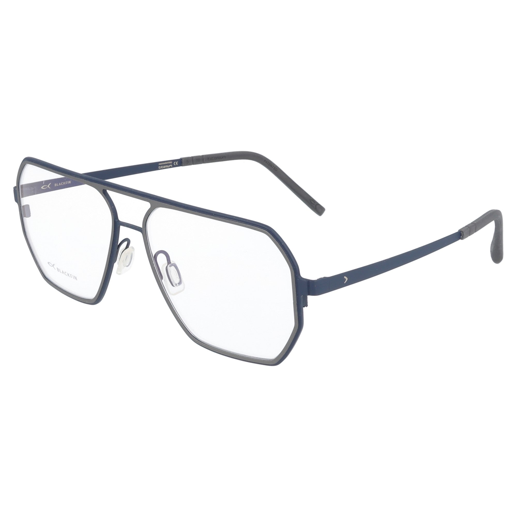 Occhiale da vista unisex Blackfin Eagle Head BF978 col. 1463 in titanio grigio pietra
