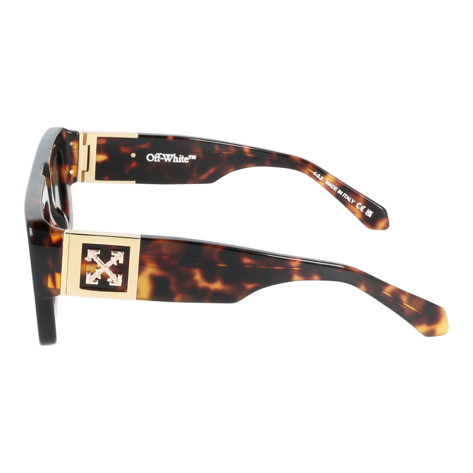 Off-White | OERI049 6055 Tartarugato caldo occhiali da sole bold