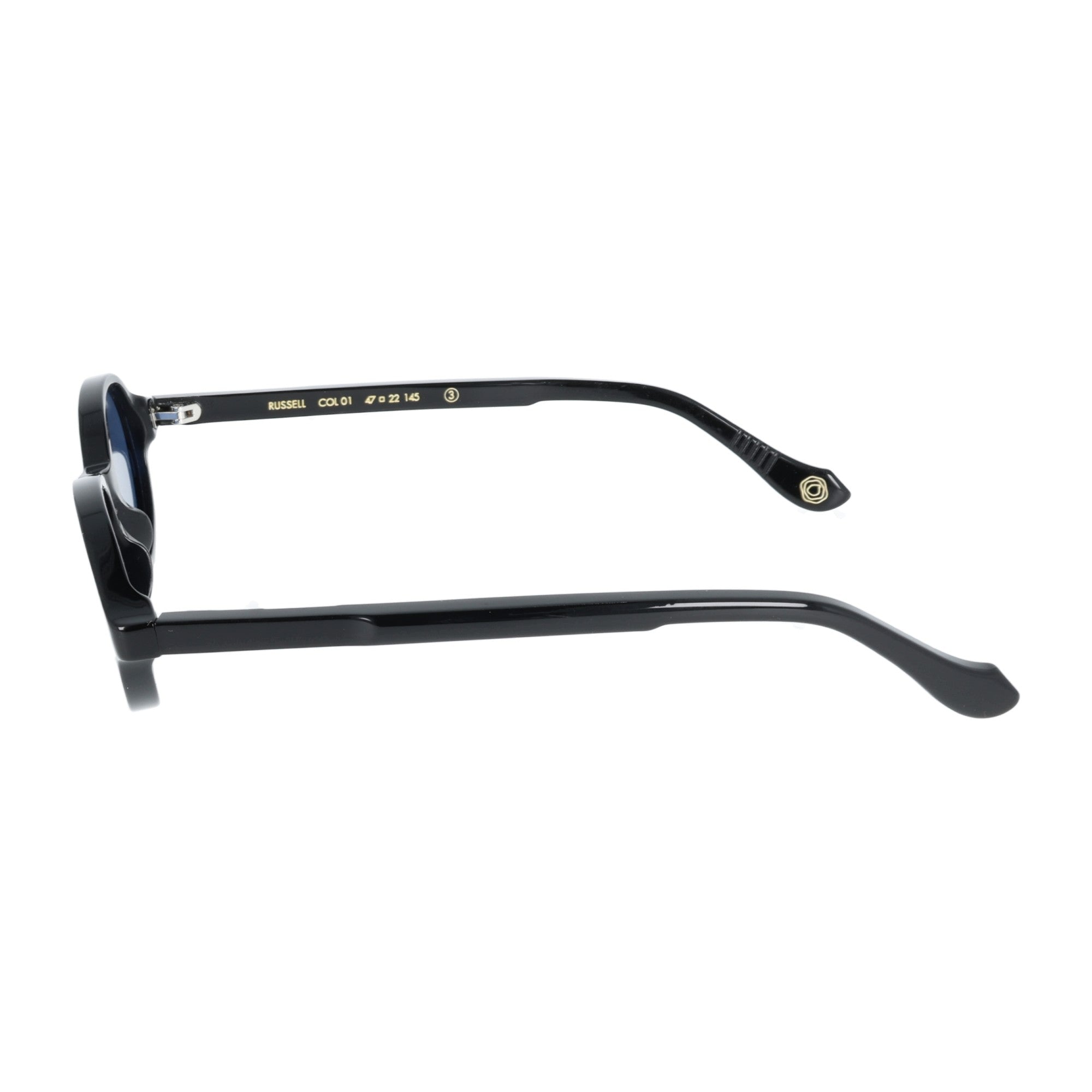 Kyme | Russel - Nero lenti azzurre / Nero / Beige / Havana