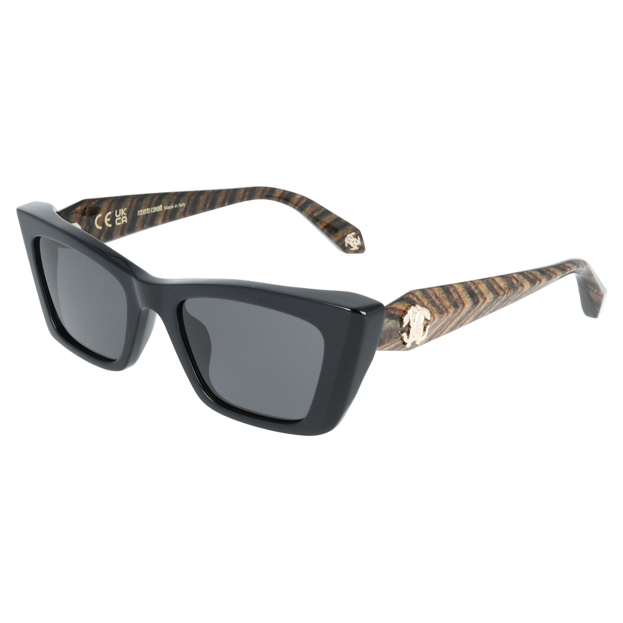 Roberto Cavalli | SRC169M col 0700 occhiale da sole donna acetato cateye Nero Marrone striato