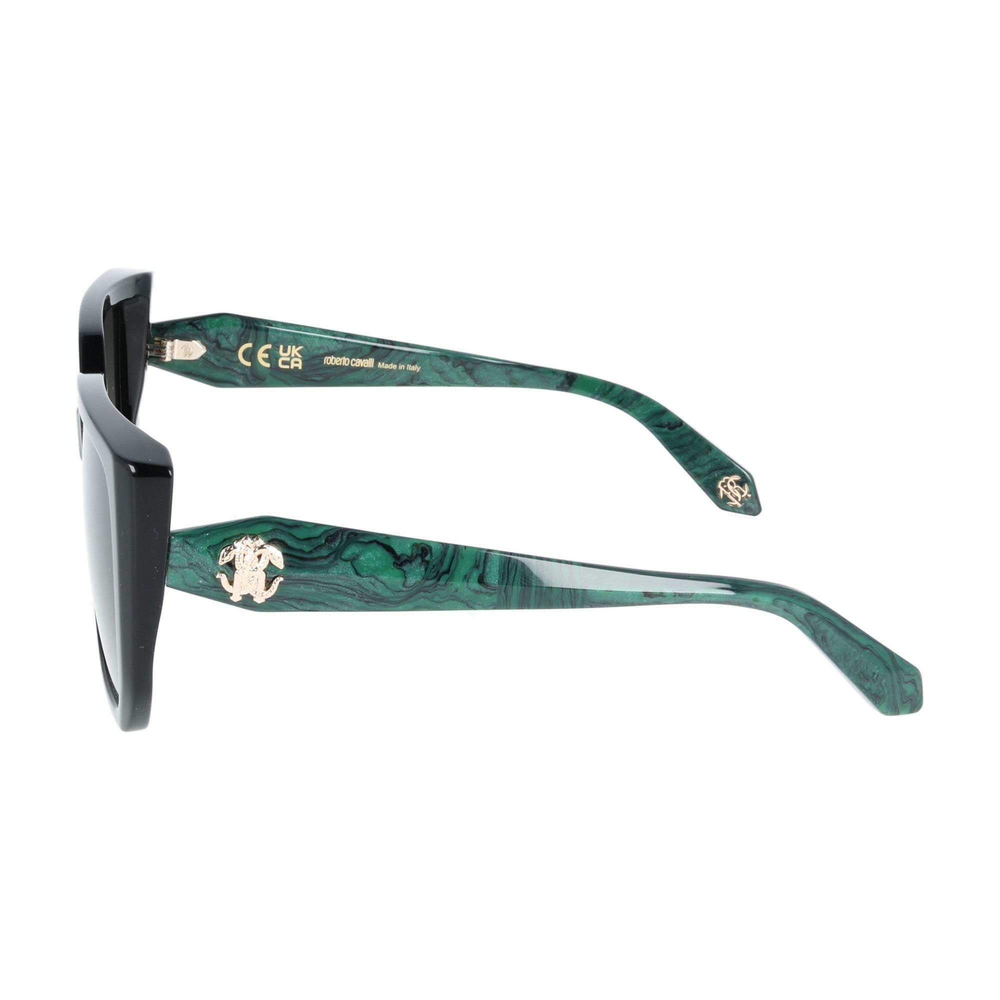 Roberto Cavalli | SRC170M col. 700Y occhiale da sole donna quadrato acetato Nero Verde