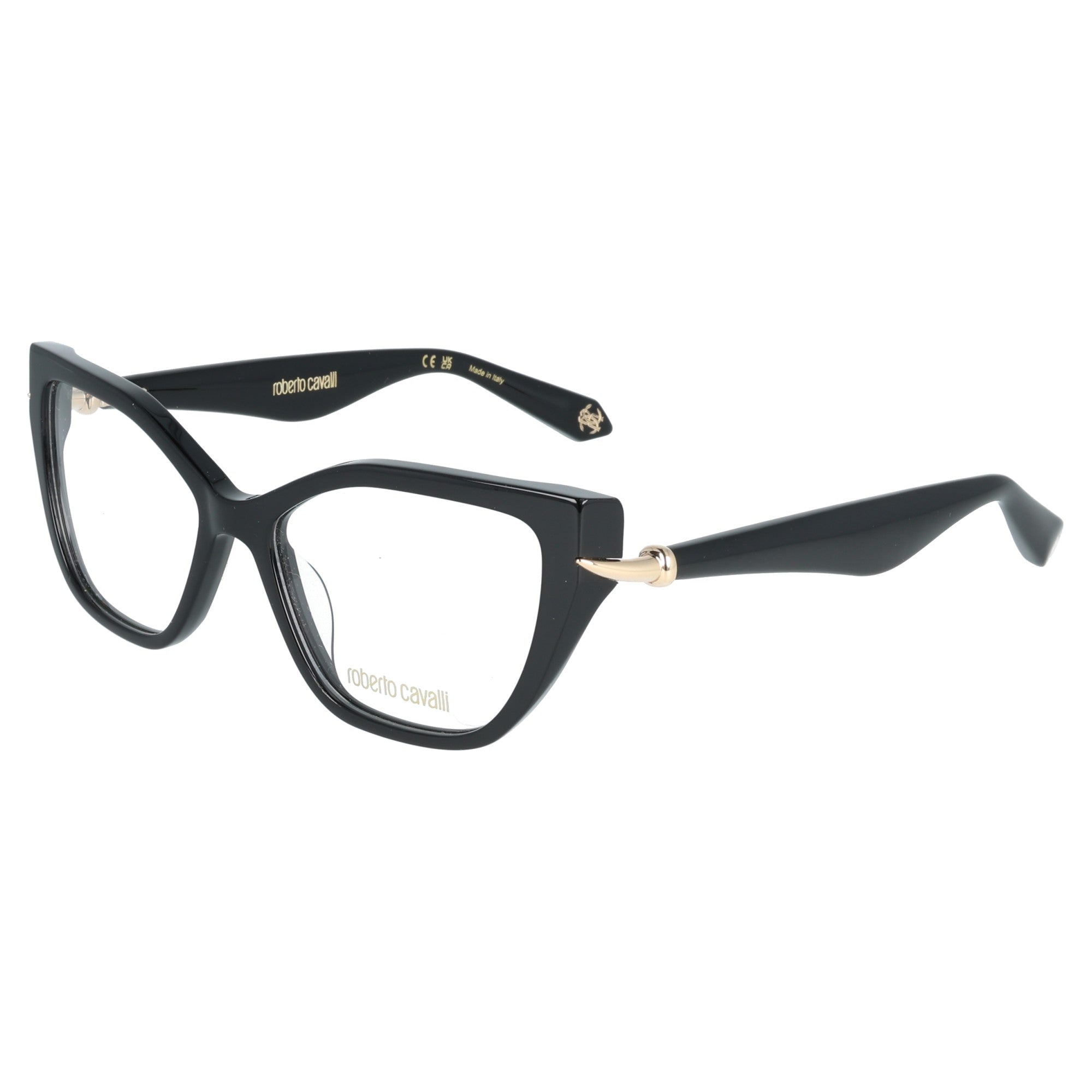 Roberto Cavalli | VRC161 occhiale da vista donna cateye acetato 0700 - Nero