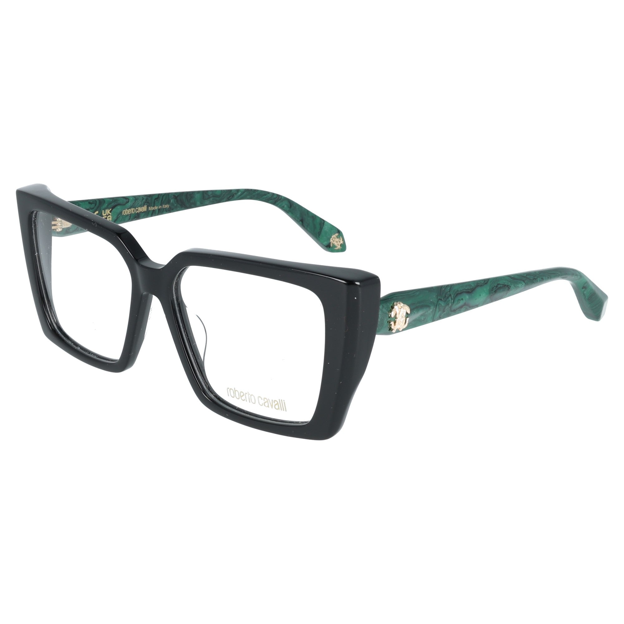 Roberto Cavalli | VRC163M col. 0700 occhiale da vista donna cateye Nero Verde