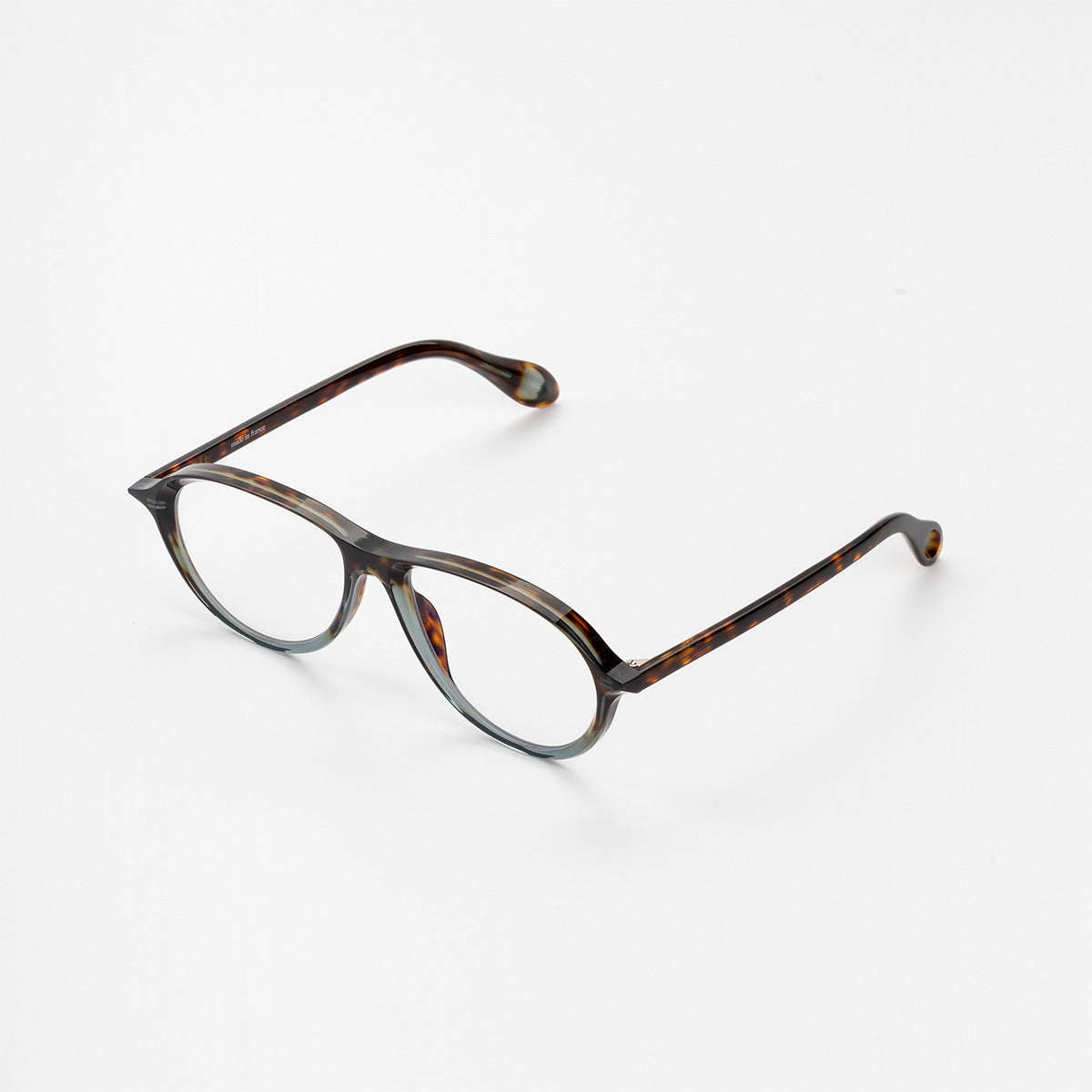 Theo Aube occhiali da vista unisex Brown Dalmatian / Transparent Pomelo