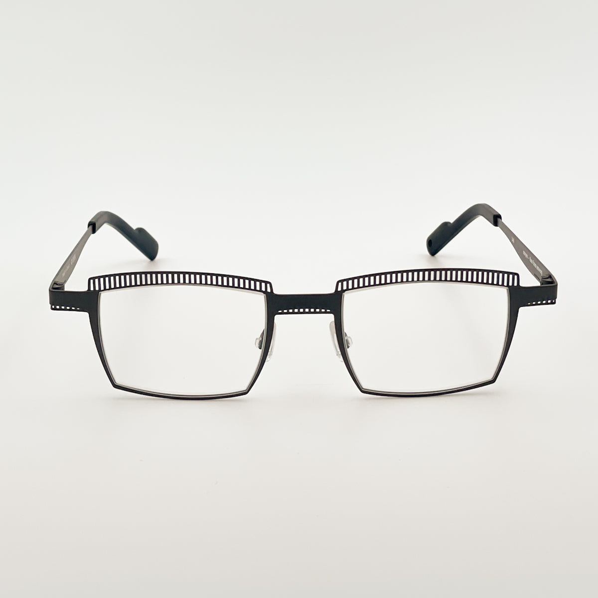 Theo Crayon occhiale donna nero rettangolare titanio