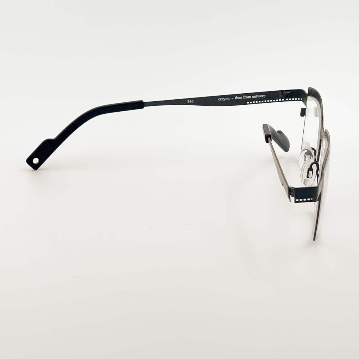 Theo Crayon occhiale donna nero rettangolare titanio