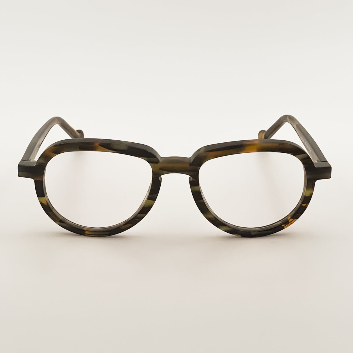 Theo Eyewear Kori Bustard Occhiale da vista unisex marrone verde striato