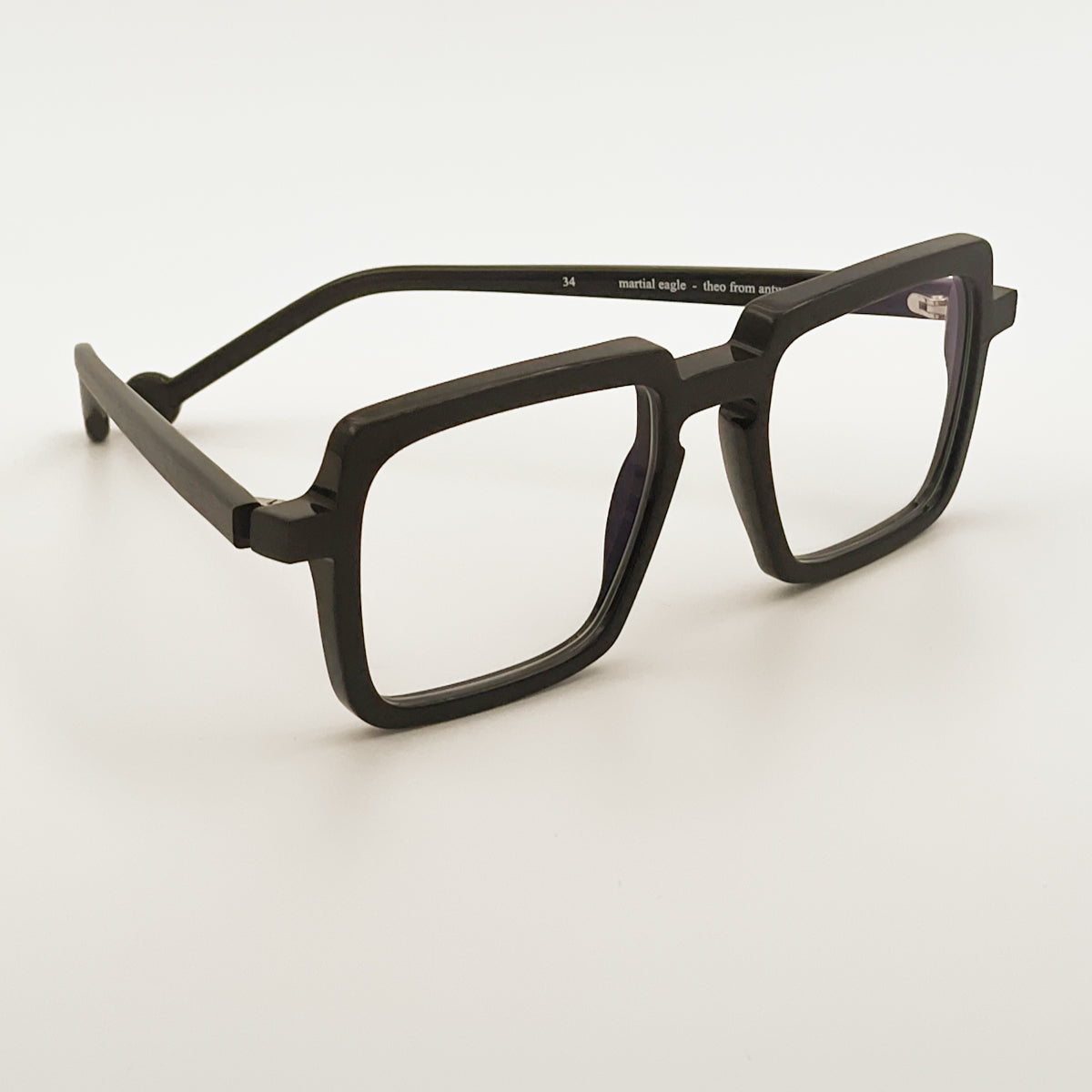 Theo Eyewear Martial Eagle Occhiali da vista acetato di cellulosa nero