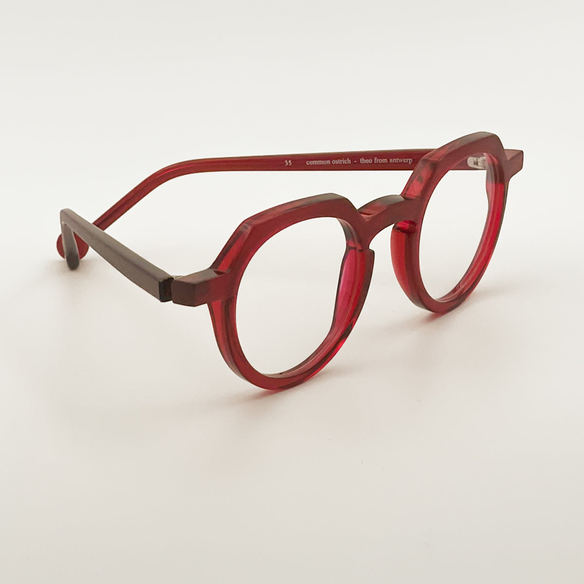 Theo Eyewear Occhiali da vista unisex Common Ostrich rosso