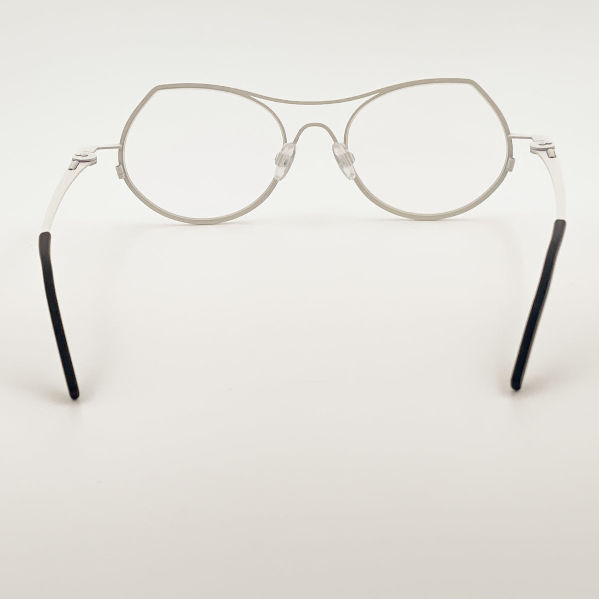 Theo Isobath occhiali da vista donna bianco nero titanio