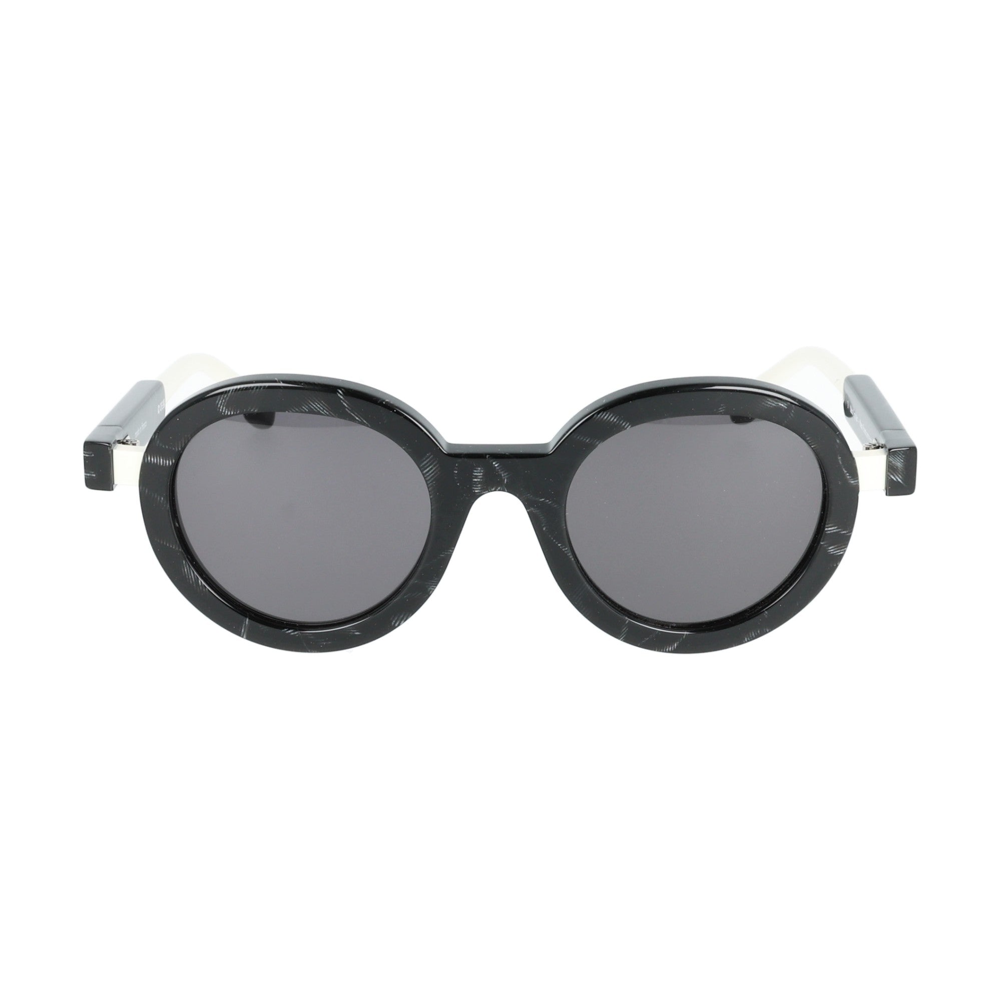 Theo | Spider occhiali da sole donna rotondi Nero e Bianco
