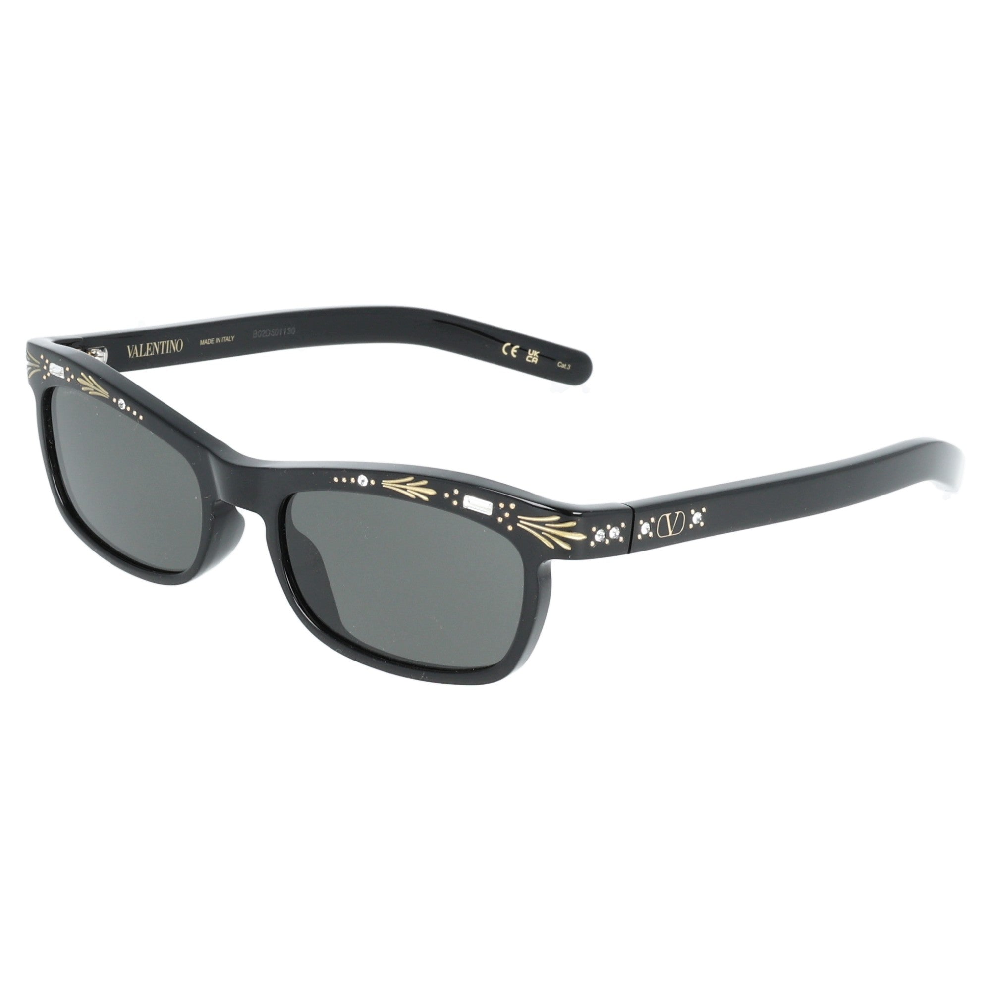 Valentino | VG0044S 001 occhiali da sole da donna Nero con lente grigio scuro