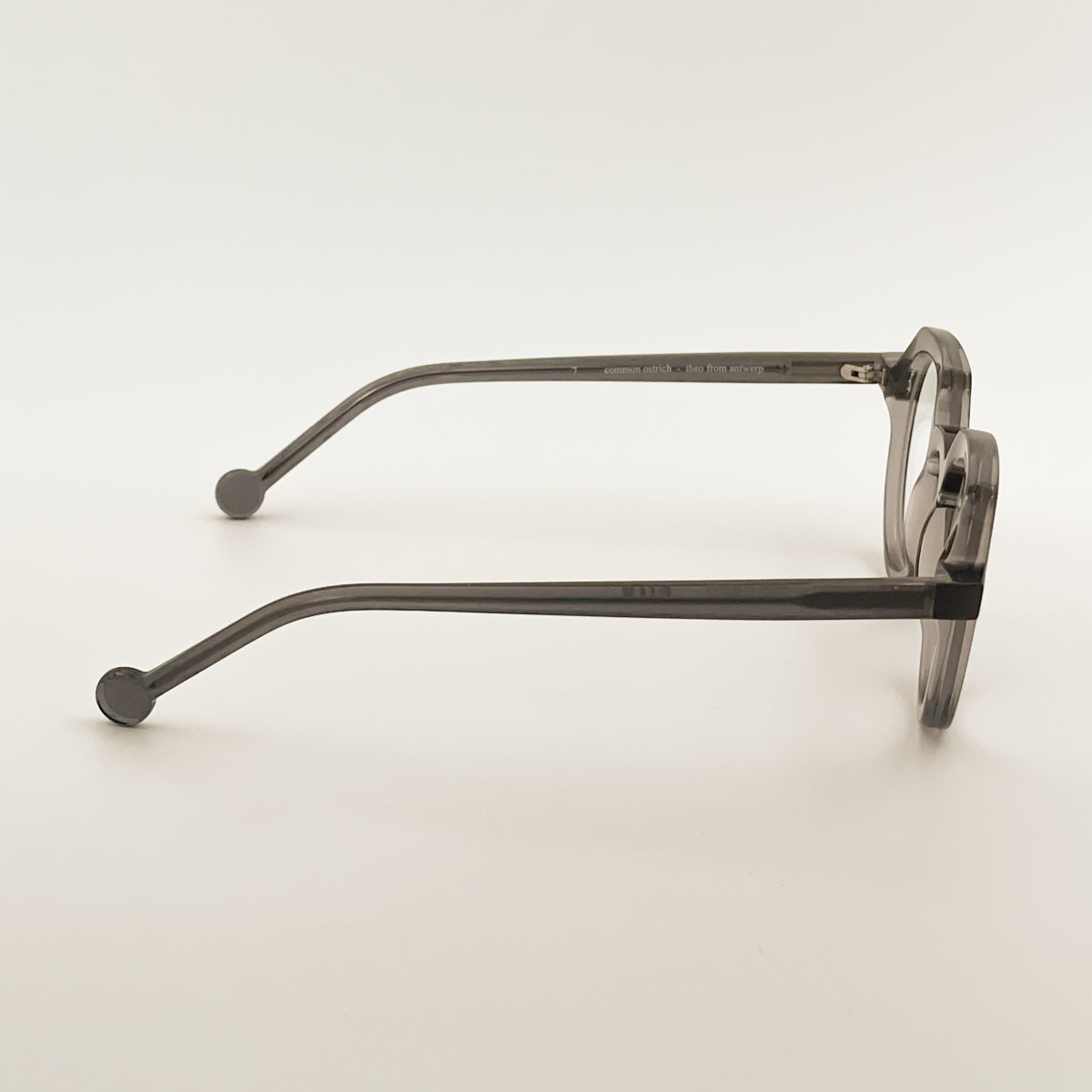 Theo | Common ostrich - Grigio / Rosso / Bianco trasparente