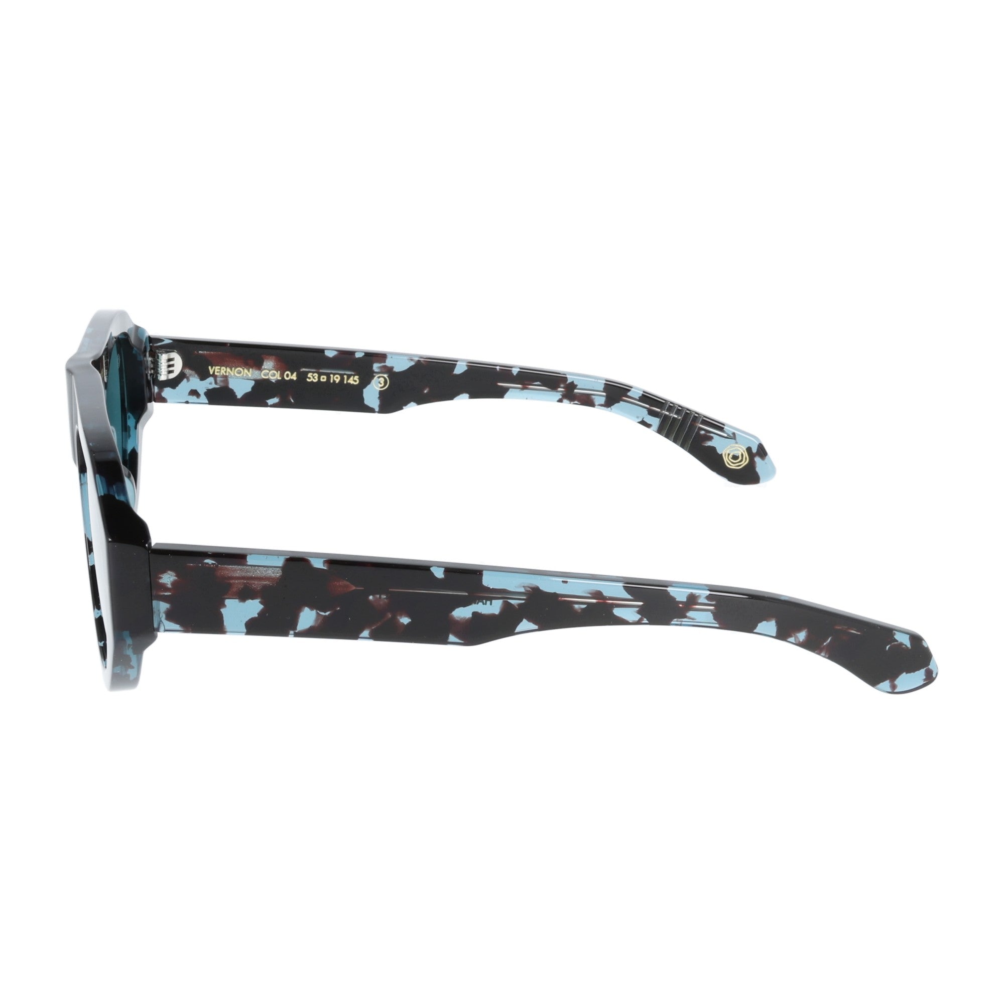 occhiali da sole da donna Vernon Kyme tartarugato blu lenti wayfare