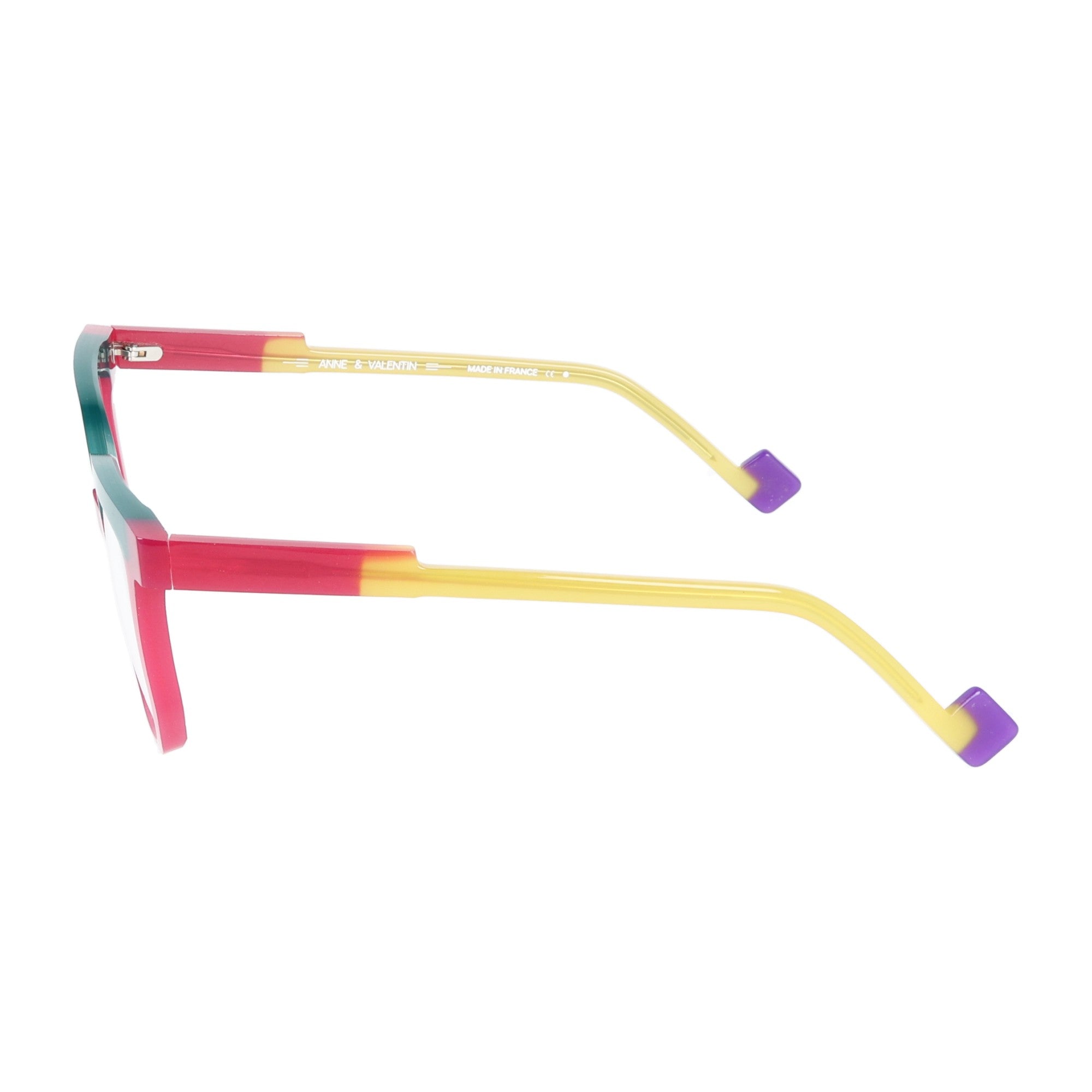 Anne & Valentin | Logarithm 23C Verde Giallo occhiale da vista donna acetato Fucsia