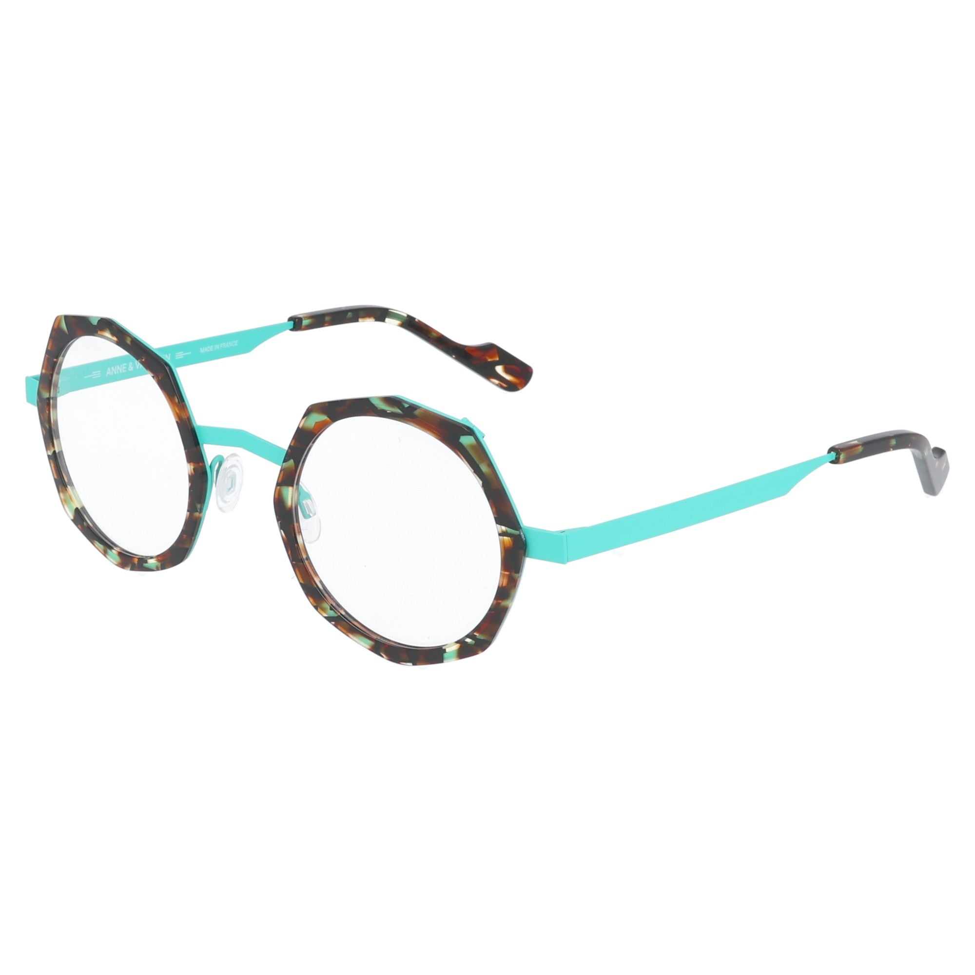 Anne et Valentin | Flamingo 21B16 occhiale da vista donna metallo rotondo Blu-verde