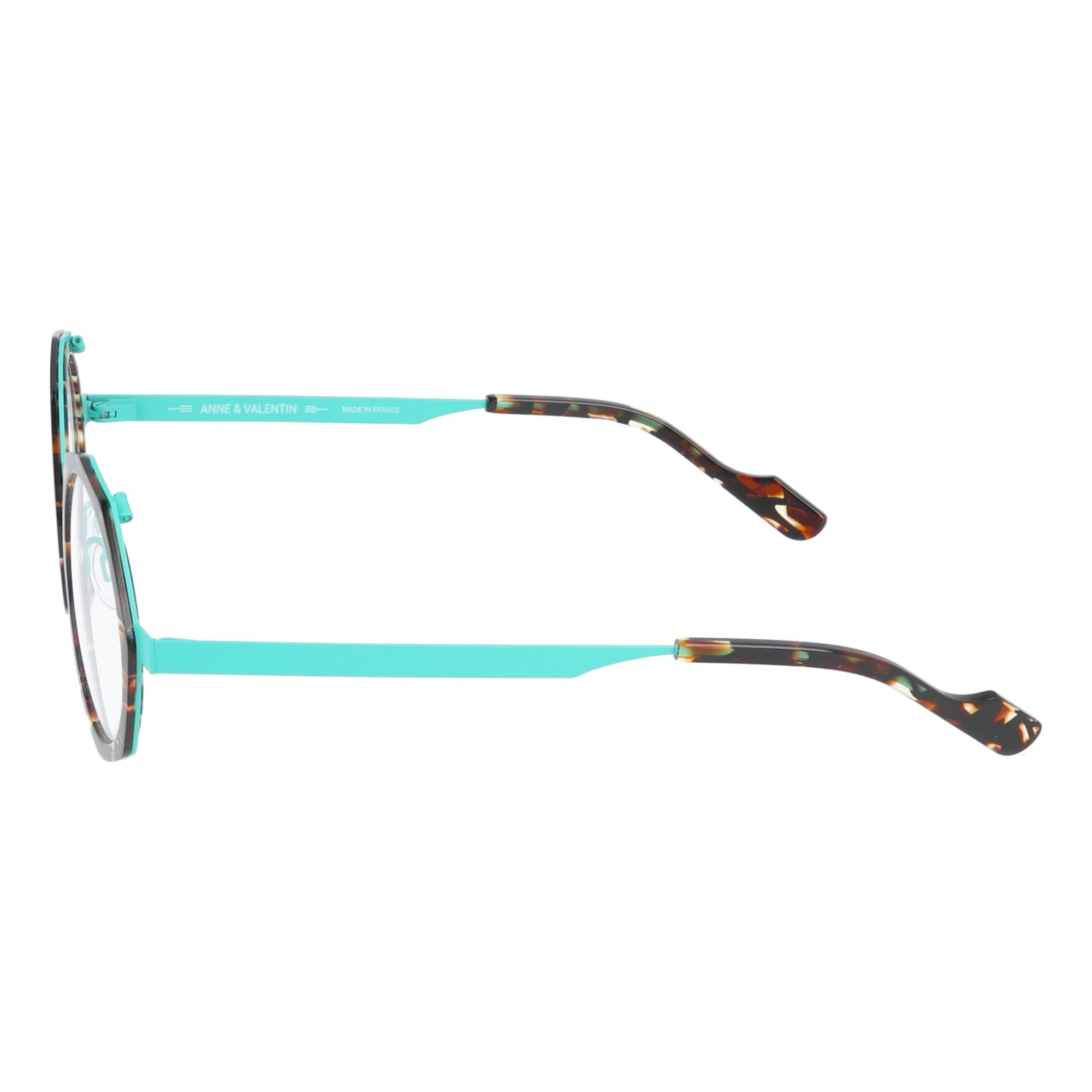 Anne et Valentin | Flamingo 21B16 occhiale da vista donna metallo rotondo Blu-verde