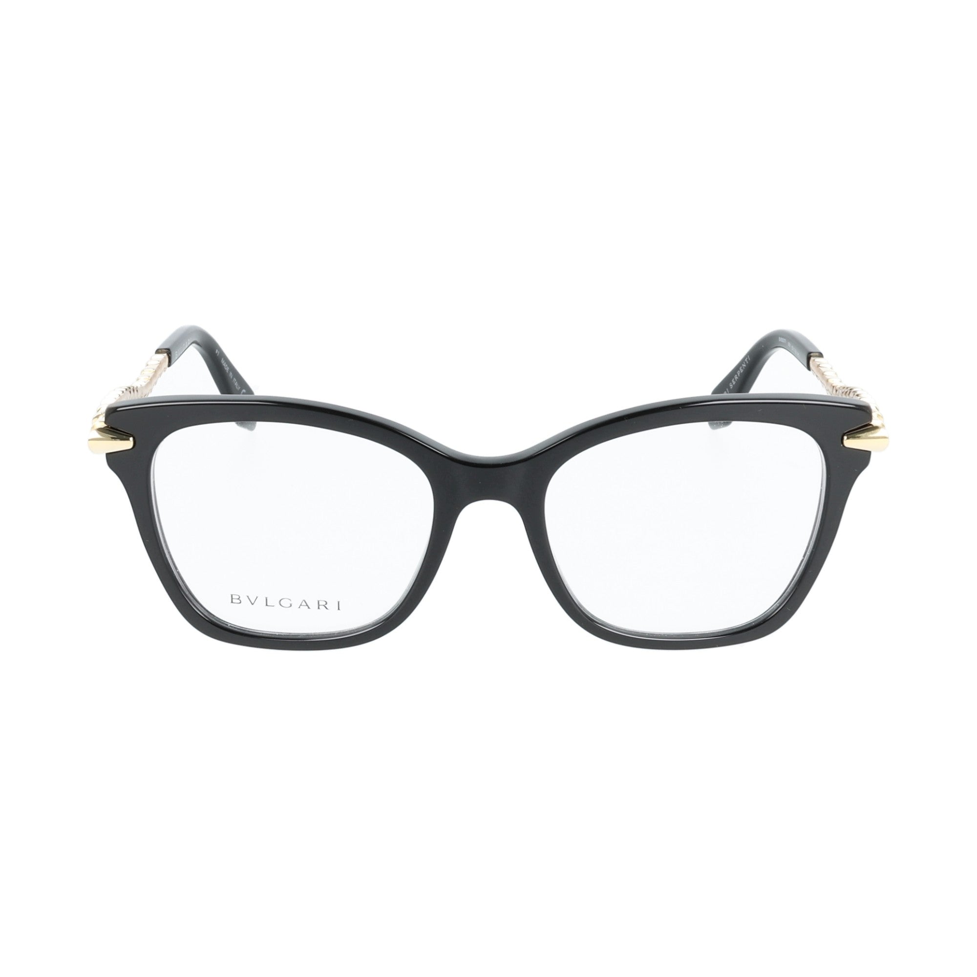 Bulgari | Serpenti, BV50071I 001 occhiali da donna, cat-eye, Oro & Nero