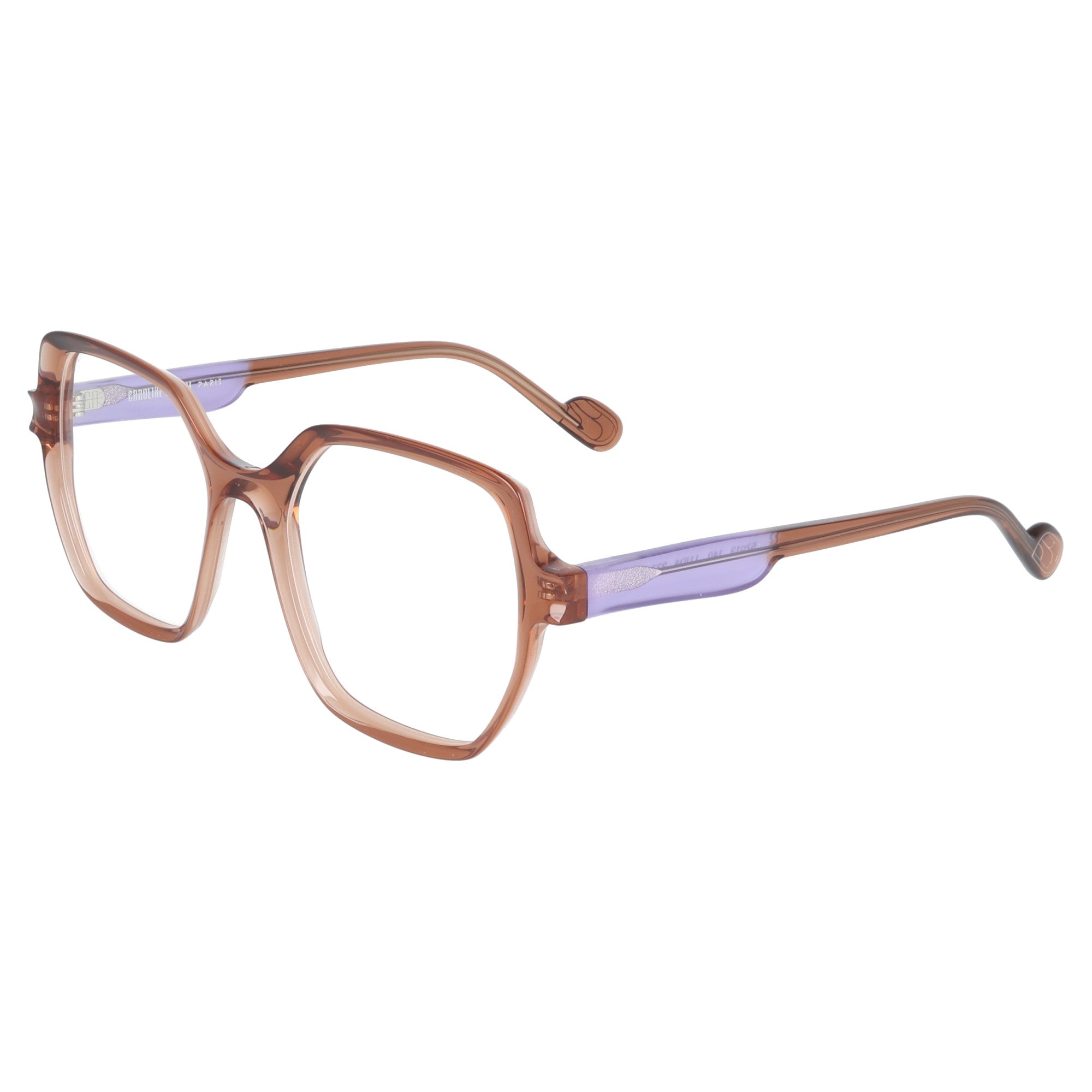 Caroline Abram | Luda - Marroncino & Violetta occhiali da vista donna squadrato grande