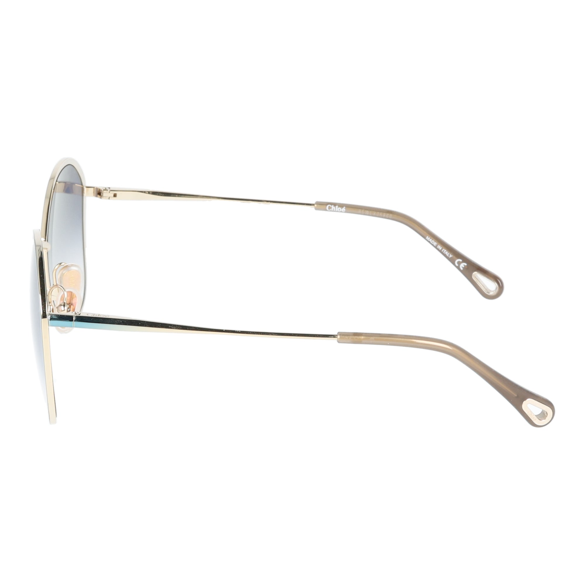 Chloè |  CH0017O occhiali Oro e blu in Metallo con lenti azzurro sfumato