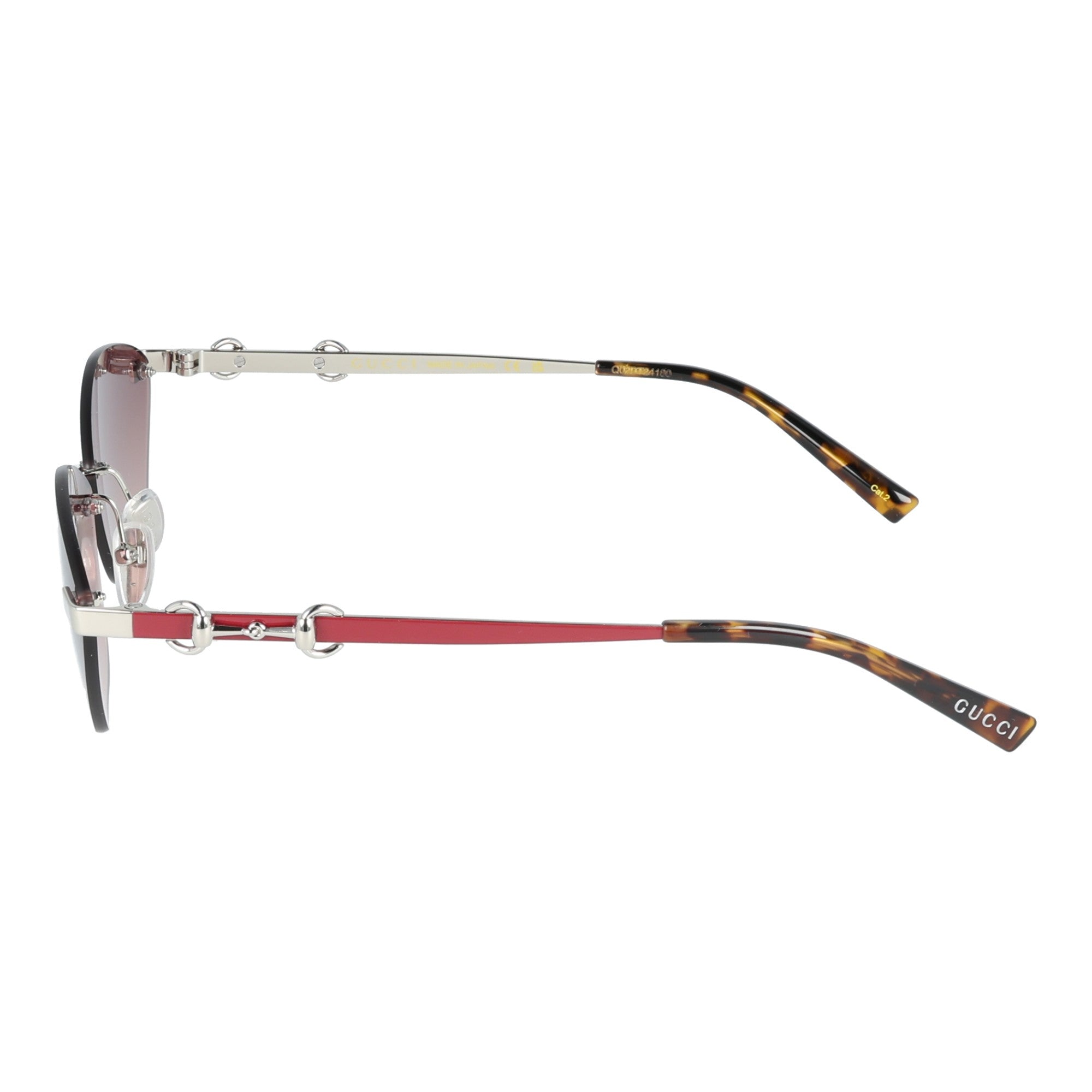 Gucci | GG2050S glasant occhiali rimless donna sole Lenti rosa cipria sfumate