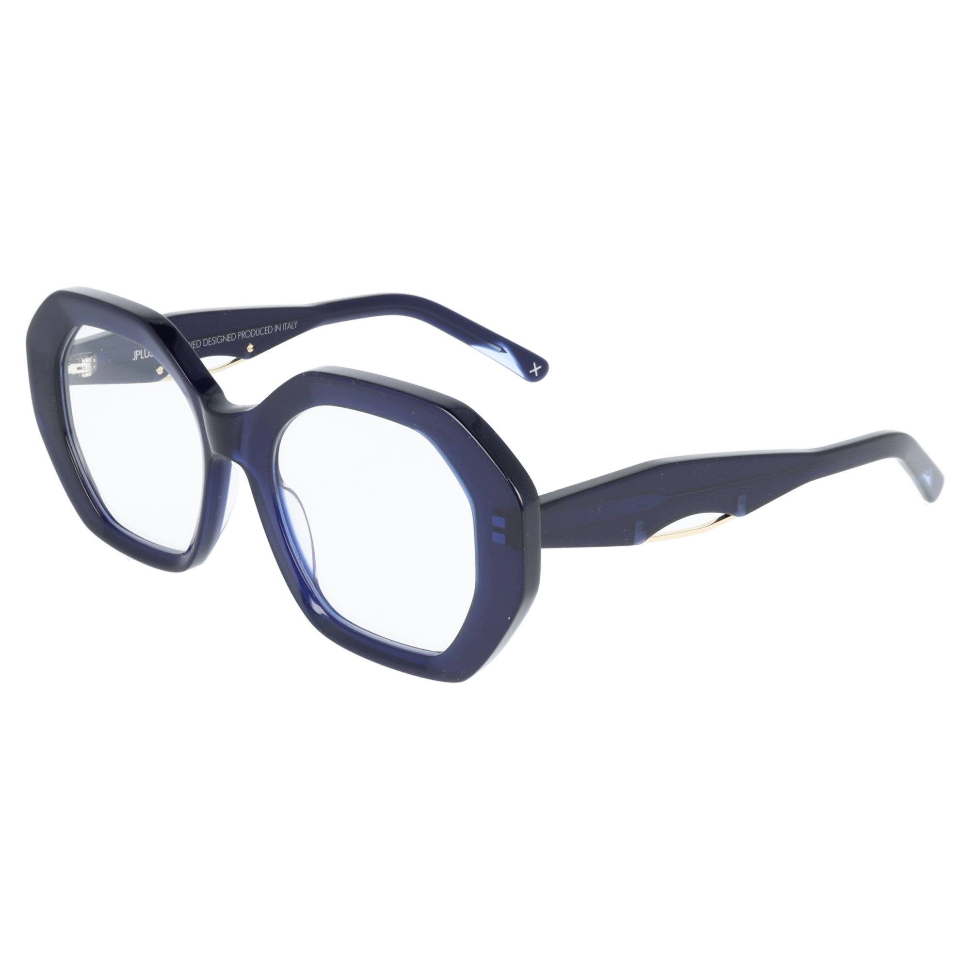 Jplus | Faye occhiali da vista donna esagonale blu navy