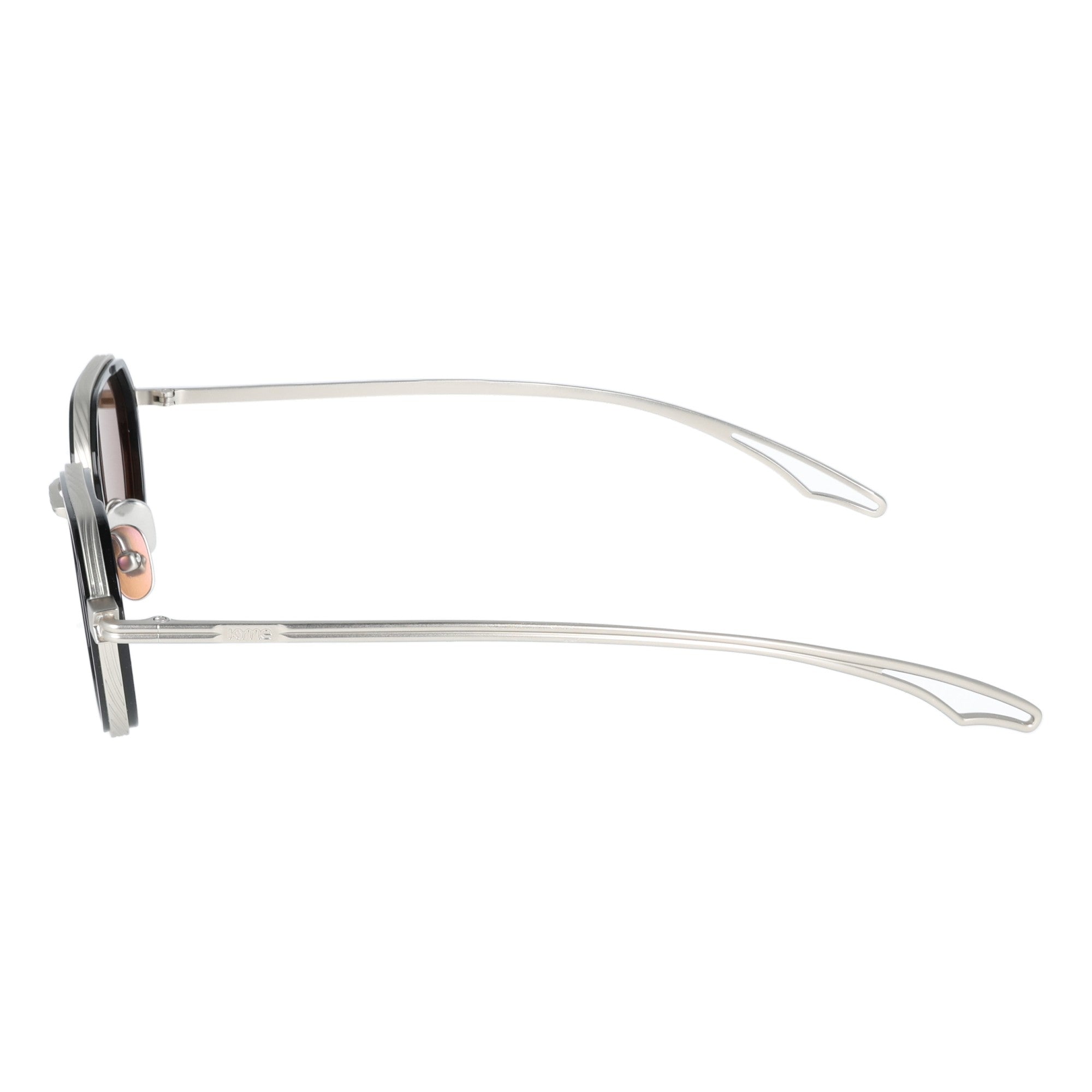 Kyme | Elon occhiale da sole unisex metallo esagonale Argento 